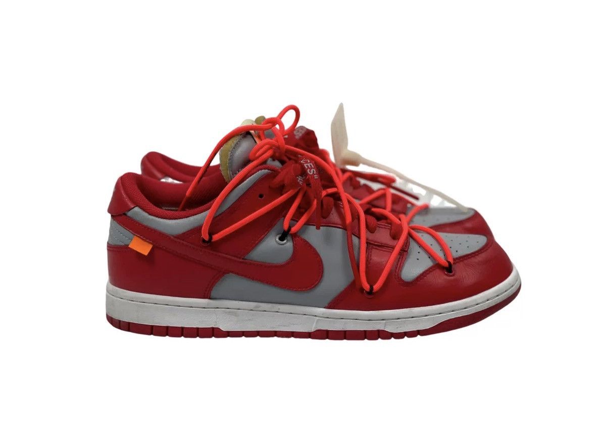 Off-White Off-White x Nike Dunk Red & Gray OW Collaboration J31 Size US 10.5 / EU 43-44 - 4 Thumbnail