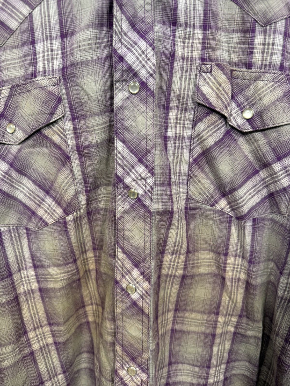 Wrangler Vintage Wrangler Classic Purple Pearl Snap Western Button Up Size US XL / EU 56 / 4 - 5 Thumbnail
