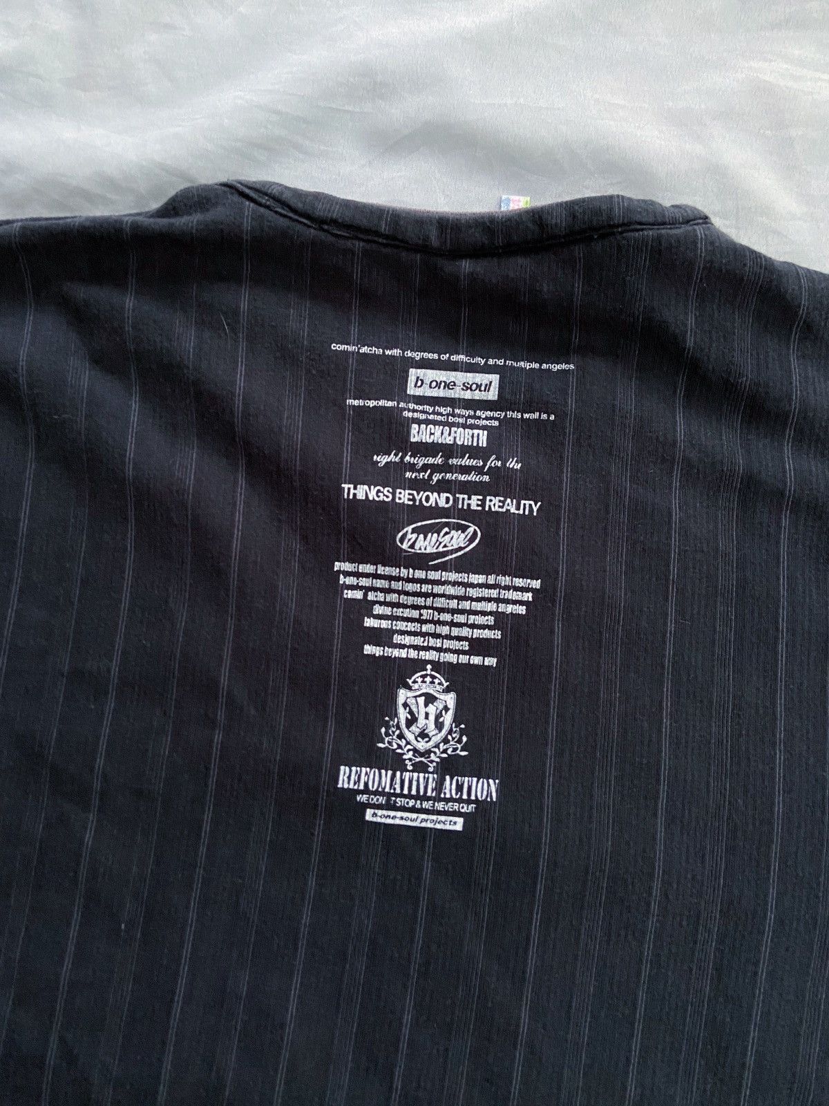 Japanese Brand B ONE SOUL SELF EXPRESSION ANTI CLOTH DOUBLE LAYER TEE SHIRT Size US M / EU 48-50 / 2 - 9 Thumbnail