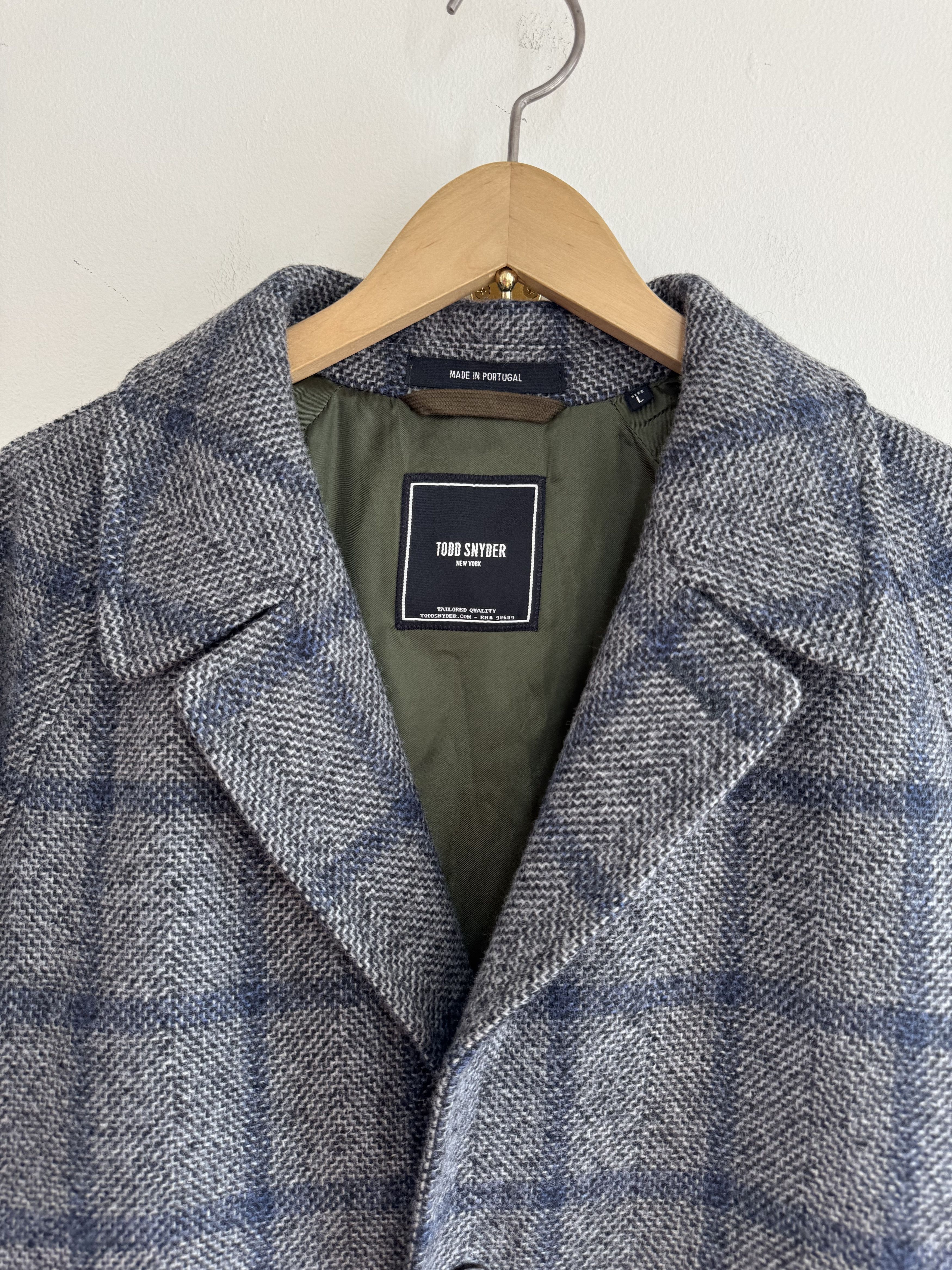 Todd Snyder Todd Snyder Italian Wool Windowpane Car Coat Size US L / EU 52-54 / 3 - 3 Thumbnail
