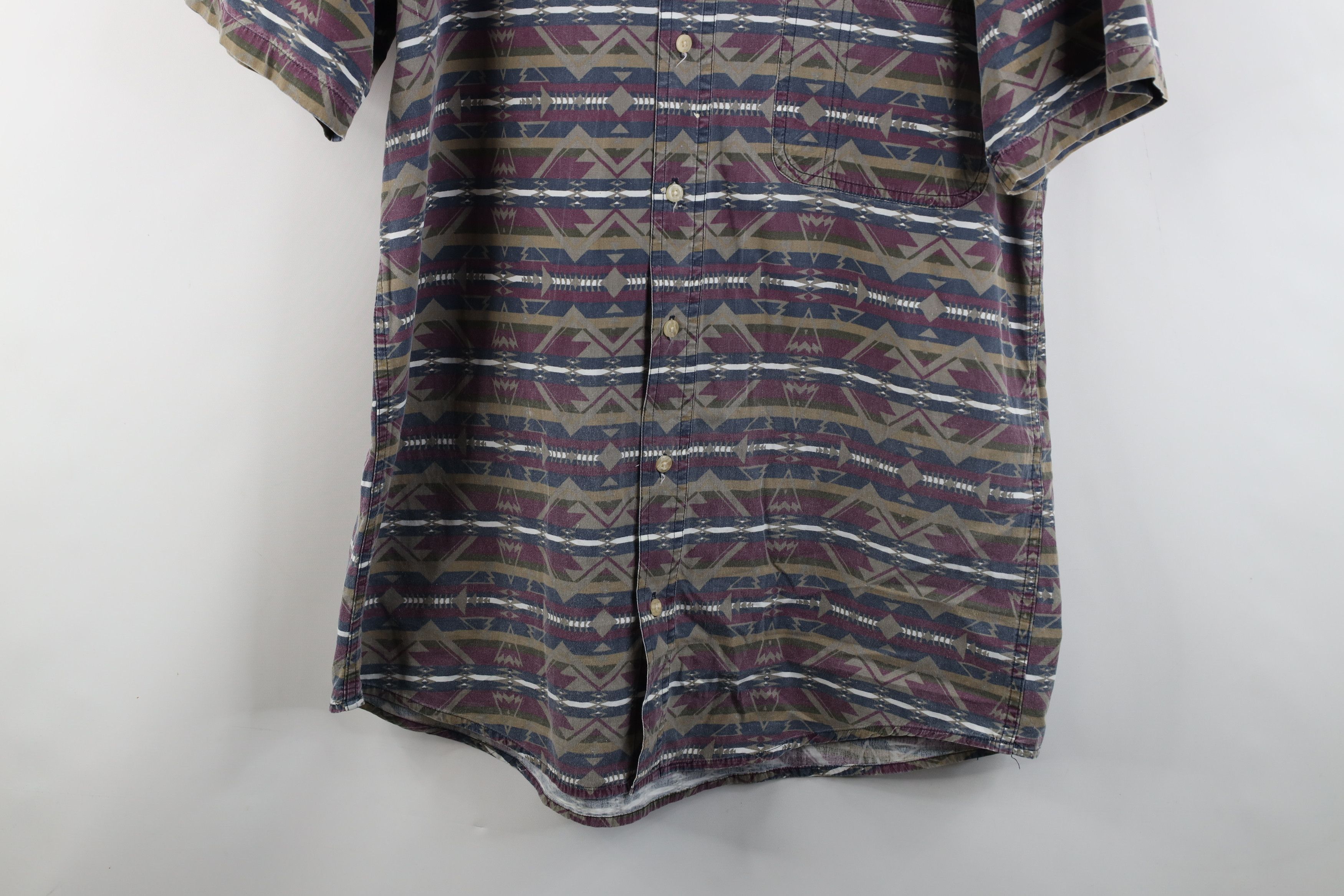 Vintage Vintage 90s Streetwear Southwestern Short Sleeve Shirt Size US L / EU 52-54 / 3 - 3 Thumbnail