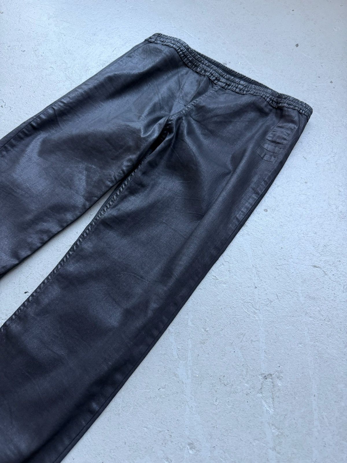 Rick Owens Drkshdw Rick Owens DRKSHDW FW13 Black Wax Leggings Size US 30 / EU 46 - 2 Thumbnail