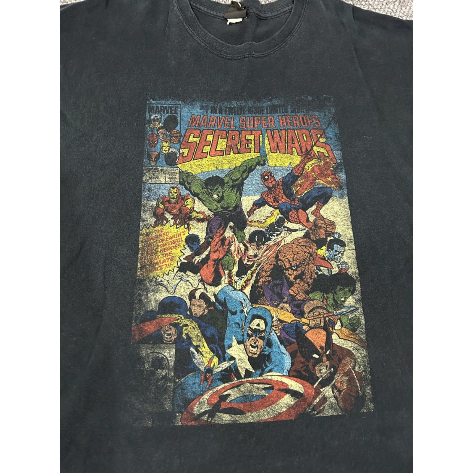 Mad Engine VINTAGE Marvel Secret Wars Shirt Mens XL Black Mad Engine Captain America Hulk Graphic Size US XL / EU 56 / 4 - 3 Thumbnail