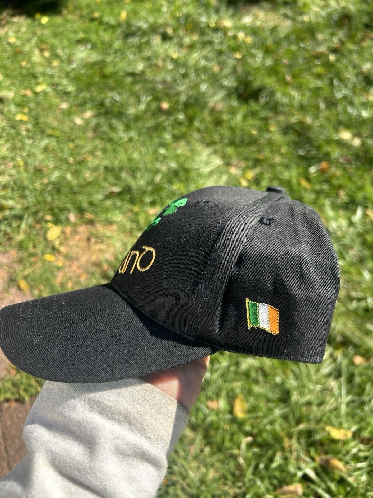 Vintage Vtg SnapBack hat Ireland spell out embroidered clover flag Size ONE SIZE - 3 Thumbnail