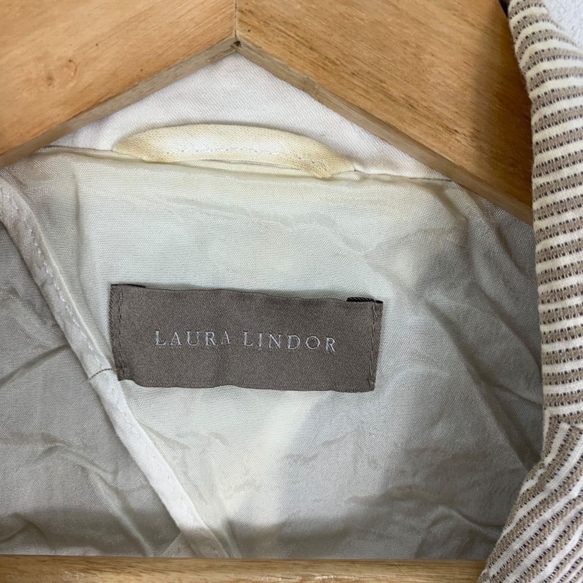 Vintage Vintage LAURA LINDOR Made In Italy Sport Coat Striped Jacket Size XS / US 0-2 / IT 36-38 - 8 Thumbnail
