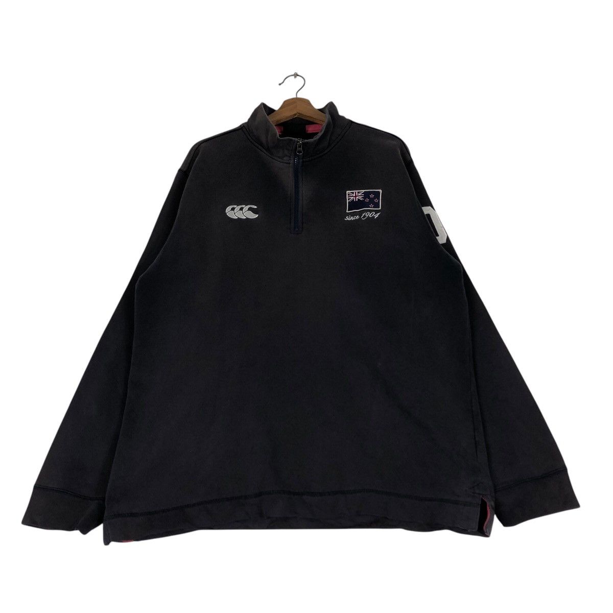 Canterbury of New Zealand 90s Canterbury Fleece Half-Zip NZ Rugby Patch, Oversized Fit Size US L / EU 52-54 / 3 - 3 Thumbnail
