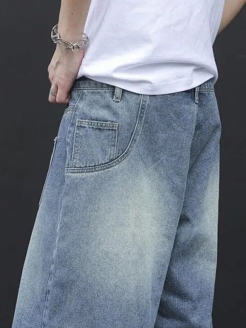 Jean × Vintage Designer jeans jorts Y2K Drip shorts Size US 36 / EU 52 - 2 Thumbnail