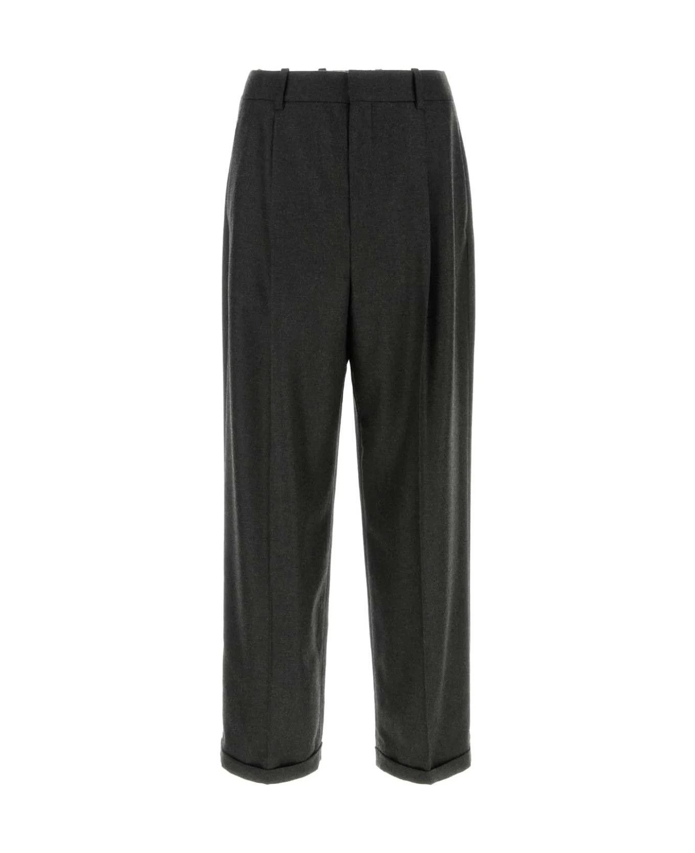 Saint Laurent Paris o1s1wg110126 90'S Pants in Cashmere in Black Size US 32 / EU 48 - 3 Thumbnail