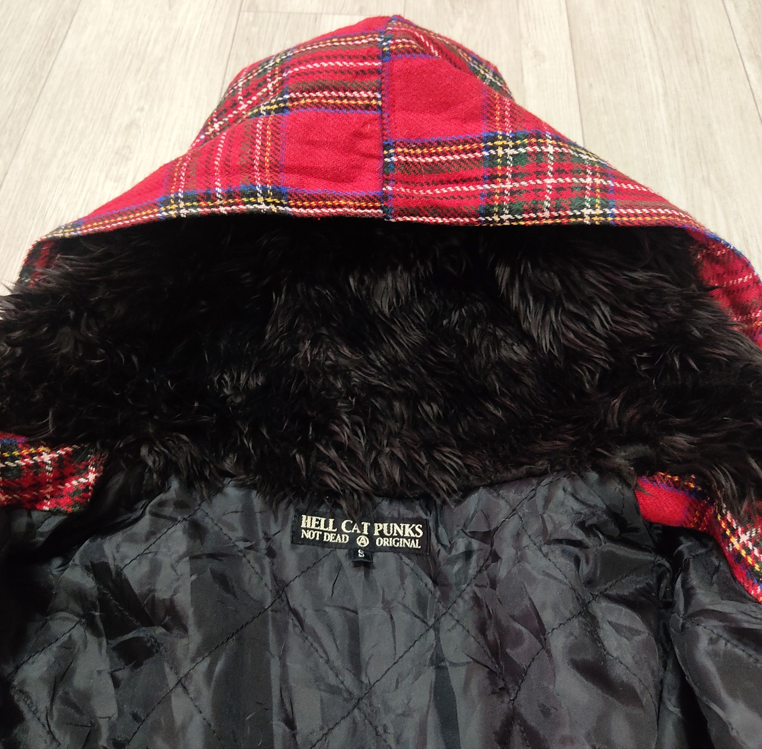 Beauty Beast HELL'S CAT PUNK Sex Pistols Inspired Tartan Hooded Jacket Size XS / US 0-2 / IT 36-38 - 10 Thumbnail
