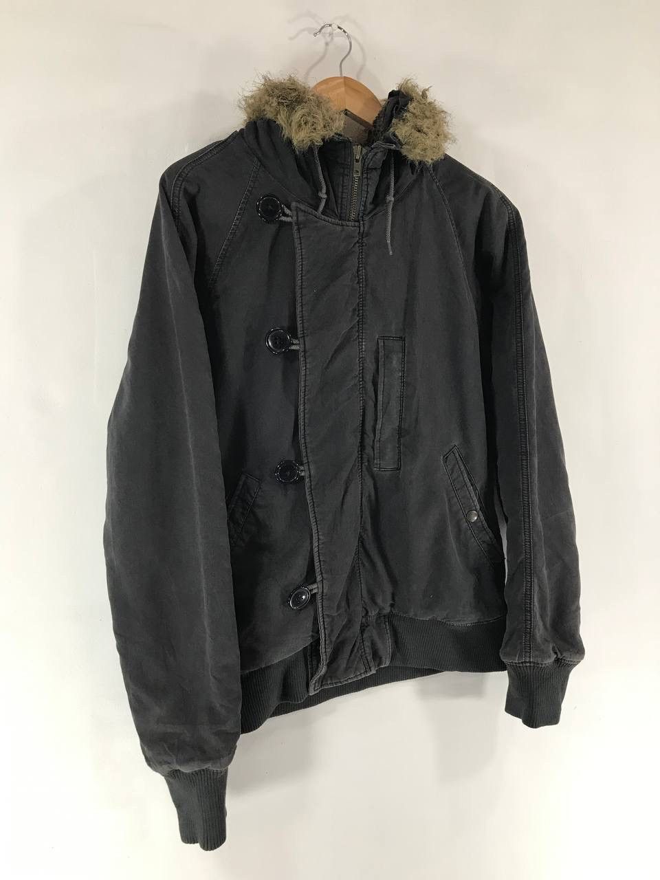 If Six Was Nine Vintage Johnbull Bomber Hooded Mohair Jacket Size US L / EU 52-54 / 3 - 6 Thumbnail