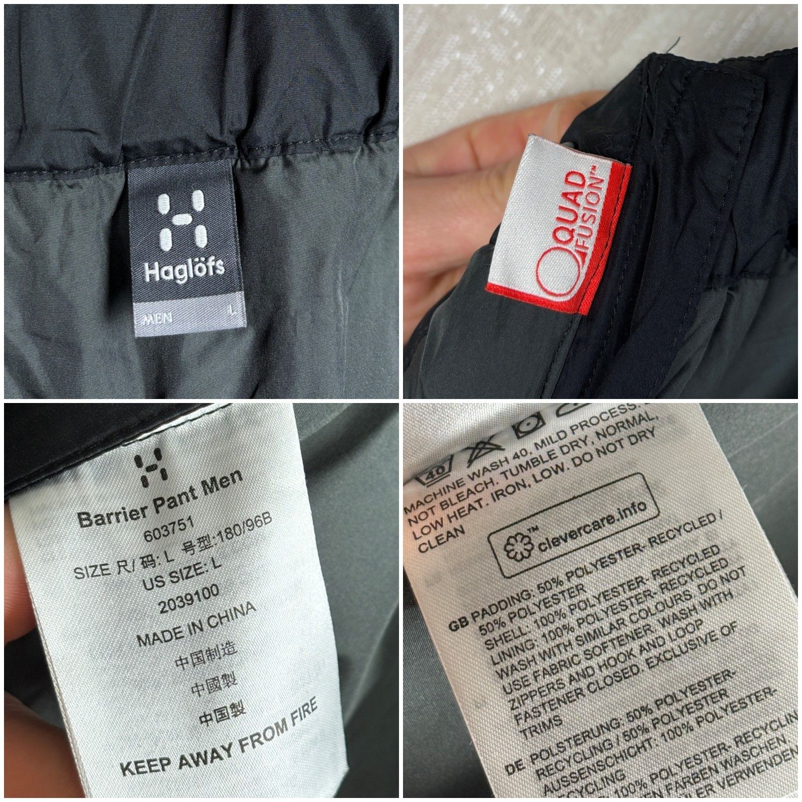 Haglofs Haglofs Quad Fusion Barrier Side Zipper Pants Men's Size L Size US 34 / EU 50 - 16 Thumbnail