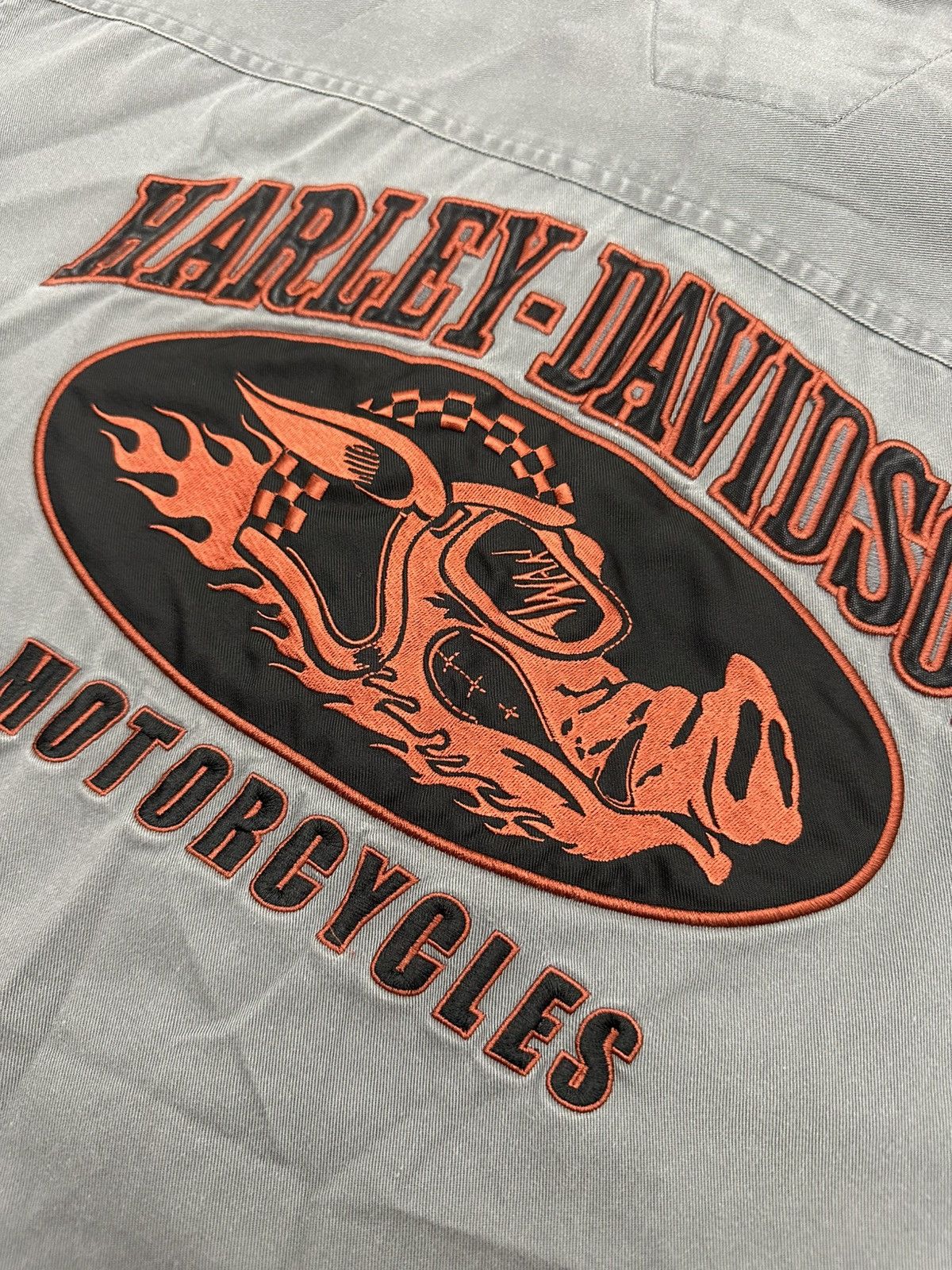 Harley Davidson Vintage Harley Davidson Motorcycle Hog Embroidered Mechanic Size US L / EU 52-54 / 3 - 9 Thumbnail