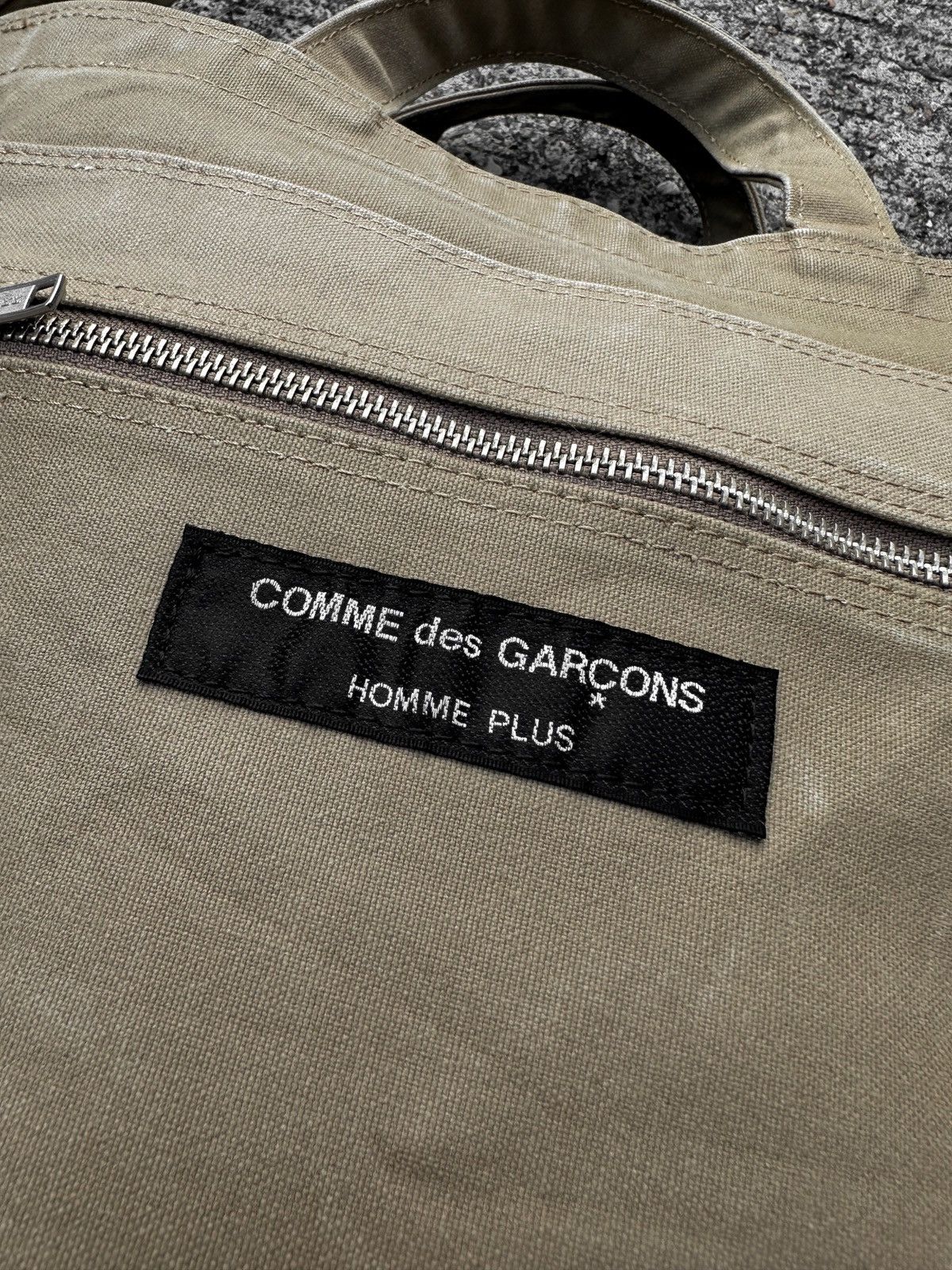 Comme des Garcons Homme Plus Comme des Garcons Khaki Tote Bag Size ONE SIZE - 7 Thumbnail
