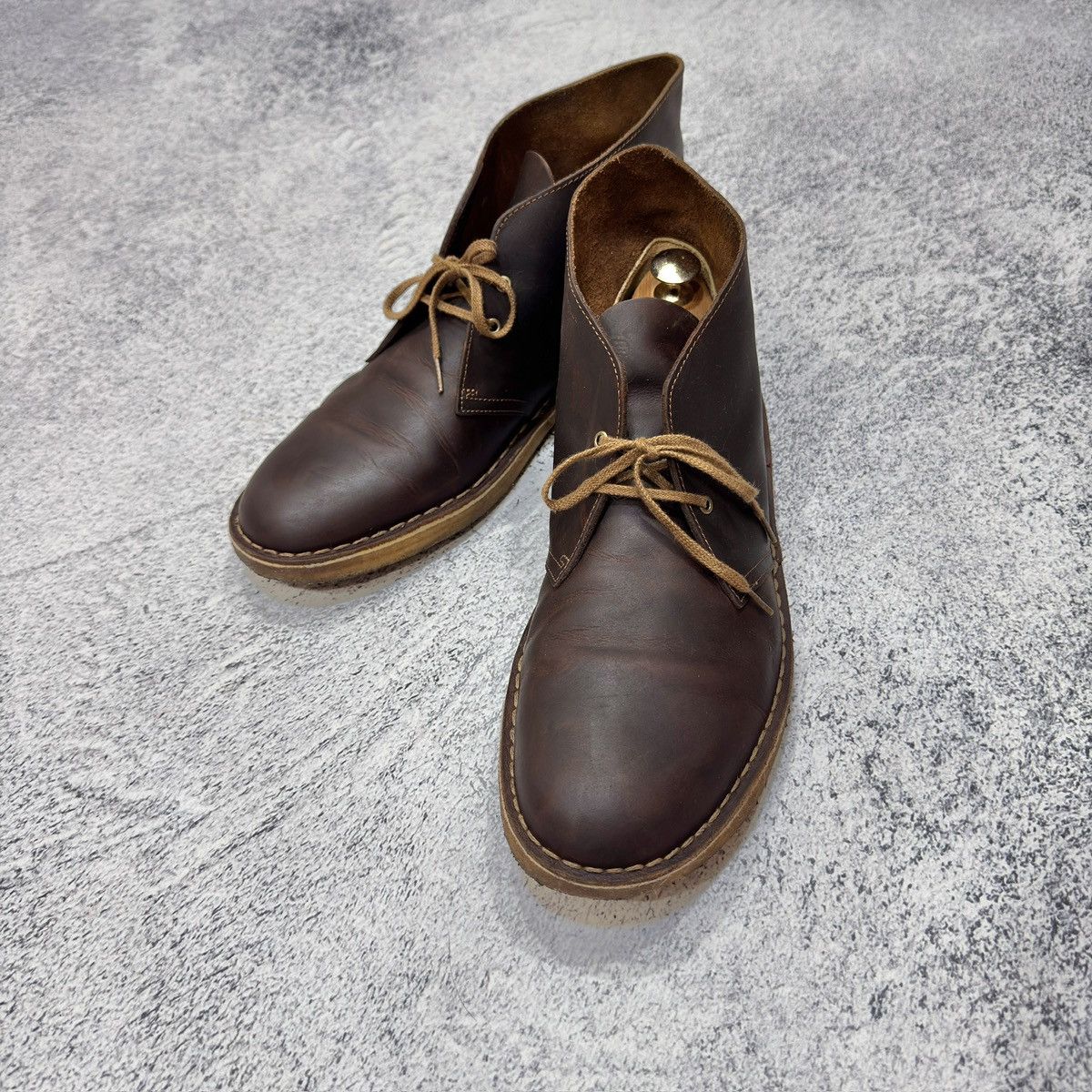 Clarks Clarks Desert Boots Brown Oiled Leather US11.5 UK11 EU45 Size US 11.5 / EU 44-45 - 2 Thumbnail