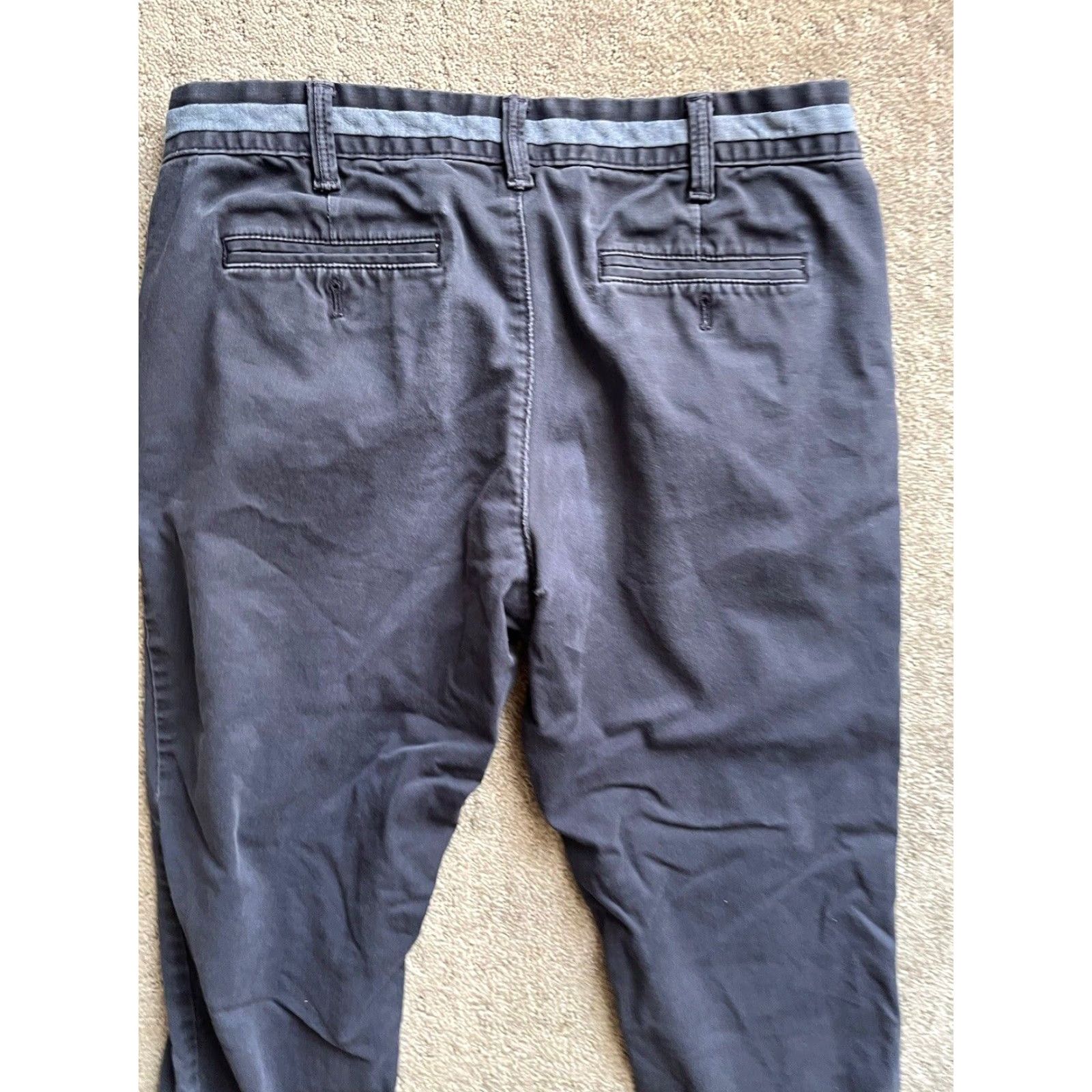Express Express Men's Comfort Pants 30x30 Skinny Navy Blue Casual Workwear Size US 30 / EU 46 - 2 Thumbnail