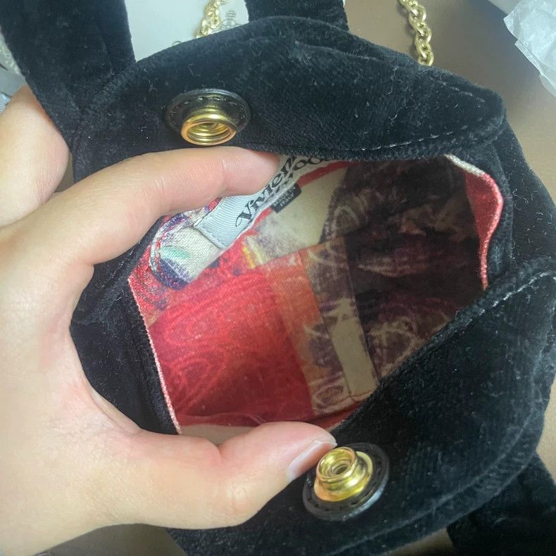 Vivienne Westwood Vivienne Westwood size os Mini black velvet bowling bag Size ONE SIZE - 7 Thumbnail