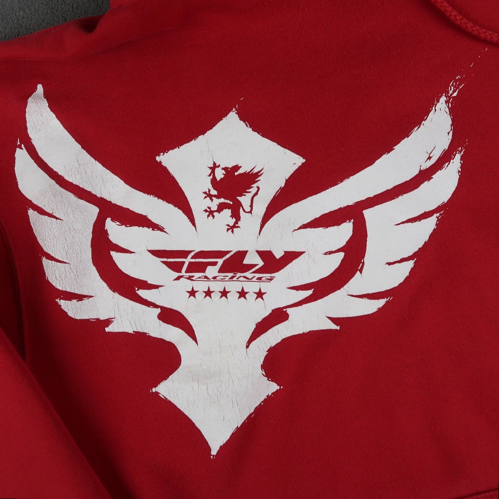 Vintage Vintage Fiy Racing Hoodie Men M Red Graphic Print Pullover Crew Neck Sports Racing Pattern Size US M / EU 48-50 / 2 - 3 Thumbnail