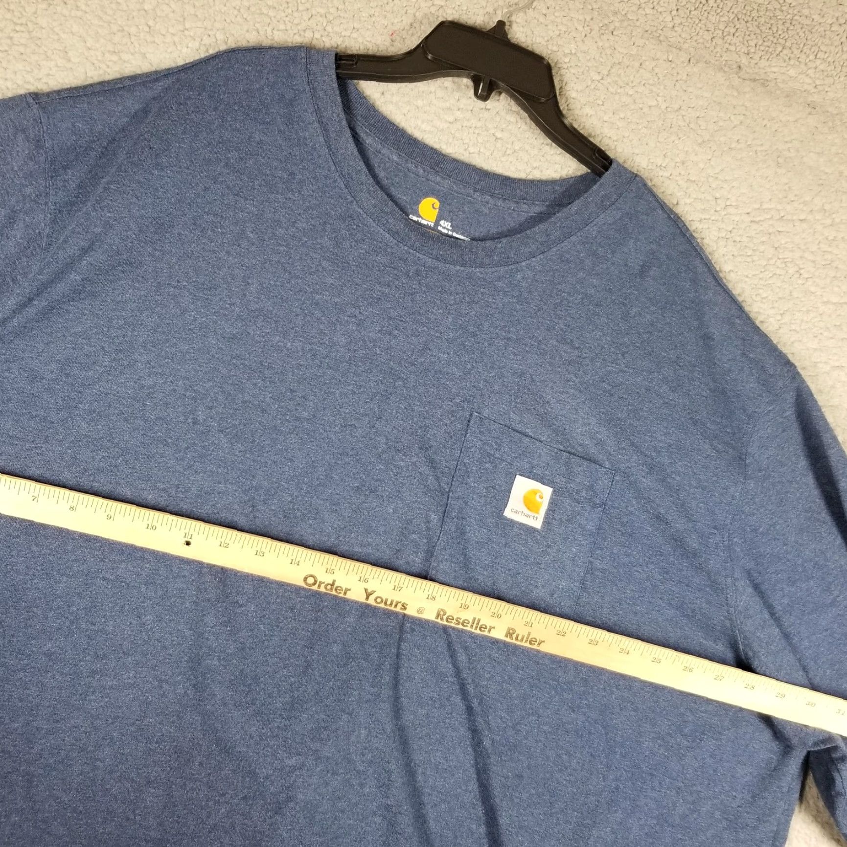 Carhartt Carhartt Shirt Mens 4XL Blue Heather Original Fit Pocket Short Sleeve Tee K87 Size US XXL / EU 58 / 5 - 6 Thumbnail
