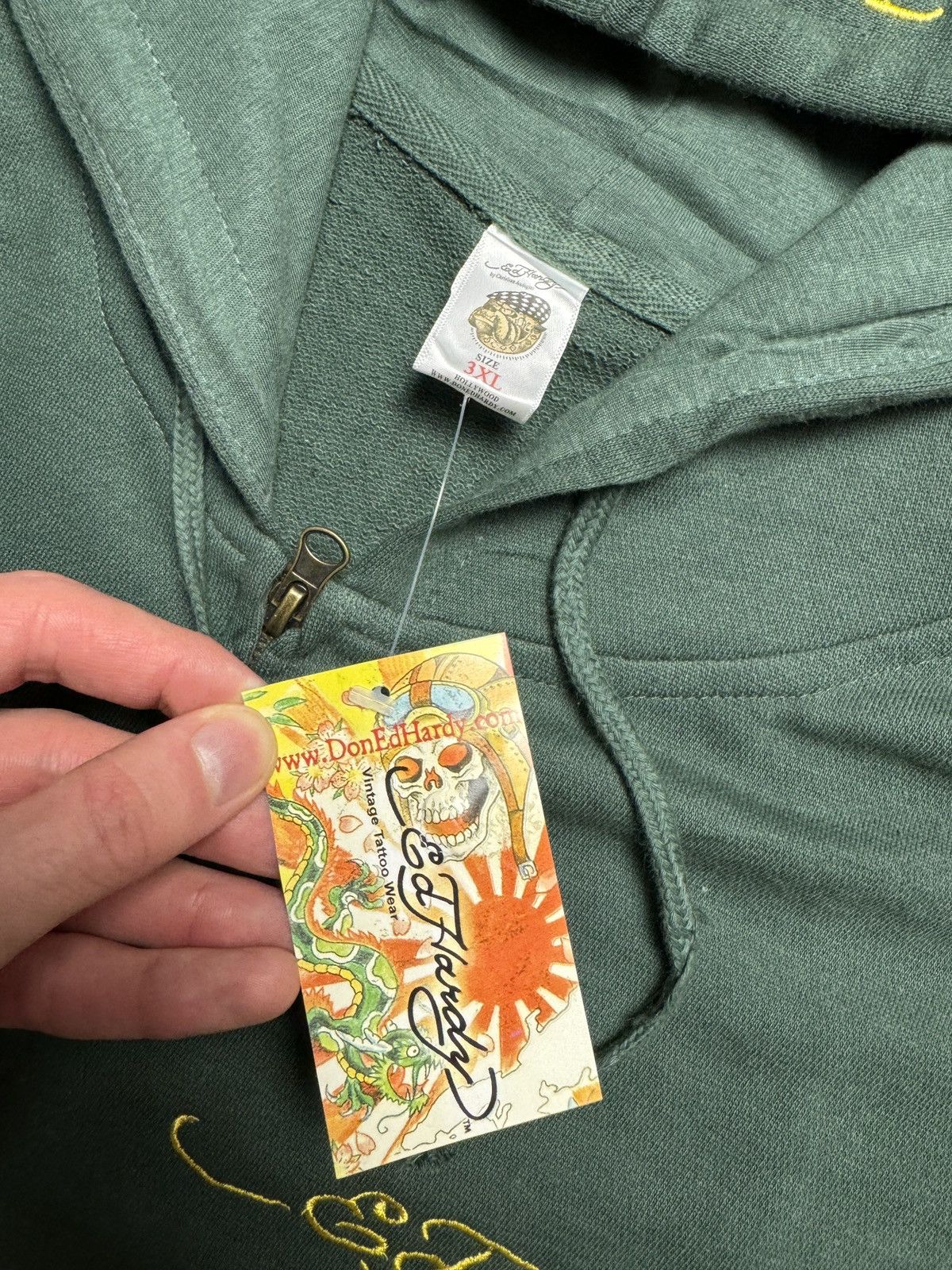 Ed Hardy by Christian Audigier zip hoodie big logo tiger 3XL