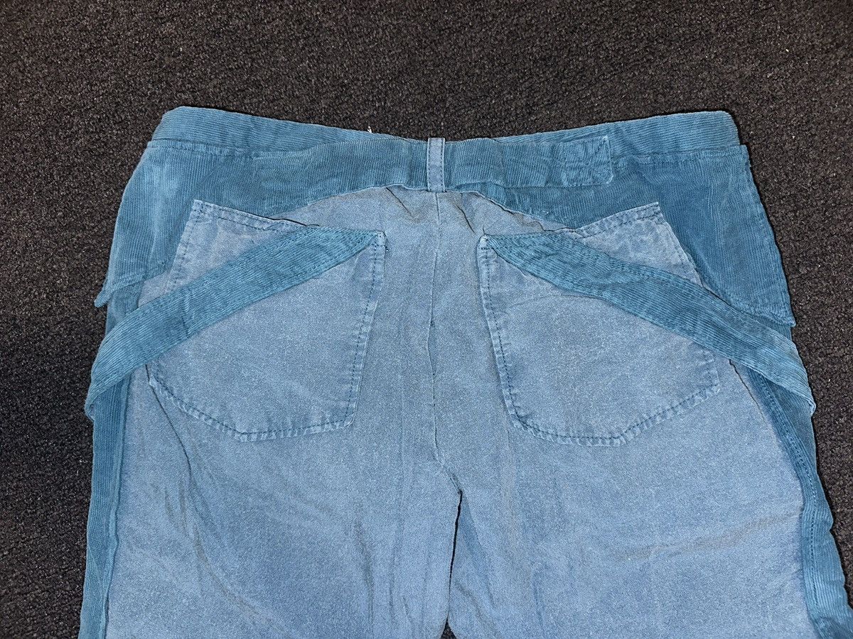 Balenciaga Balenciaga – S/S 2002 Teal Corduroy Panel Cargo Pants Size 28" / US 6 / IT 42 - 4 Thumbnail
