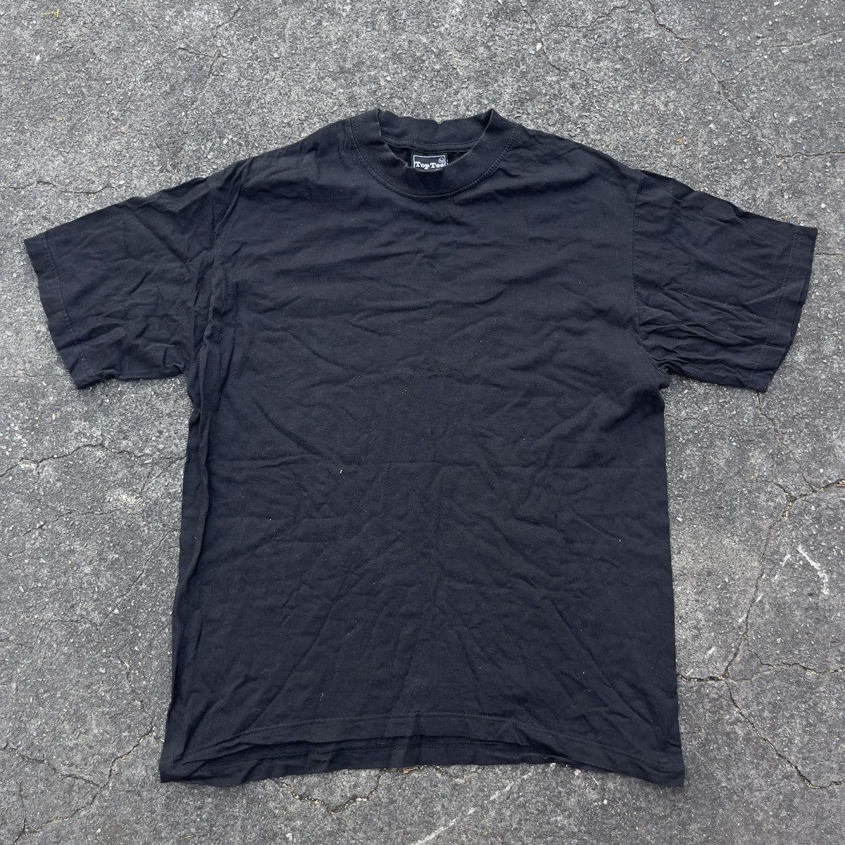 Vintage Vintage Y2K Blank BLACK T Shirt Size US M / EU 48-50 / 2 - 1 Thumbnail