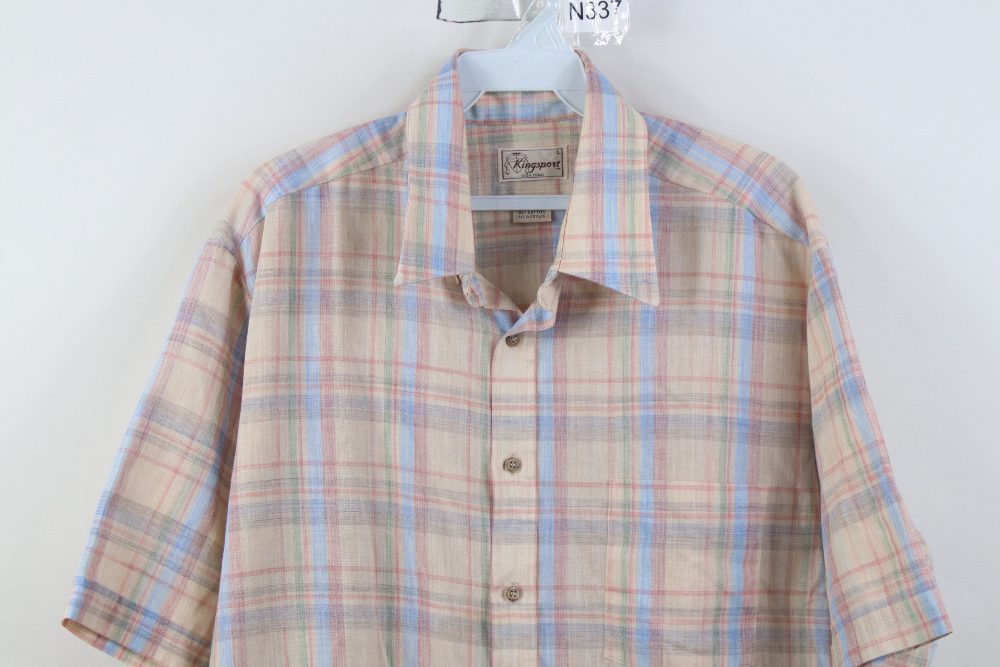 Vintage Vintage 70s Streetwear Madras Short Sleeve Button Shirt Size US L / EU 52-54 / 3 - 2 Thumbnail