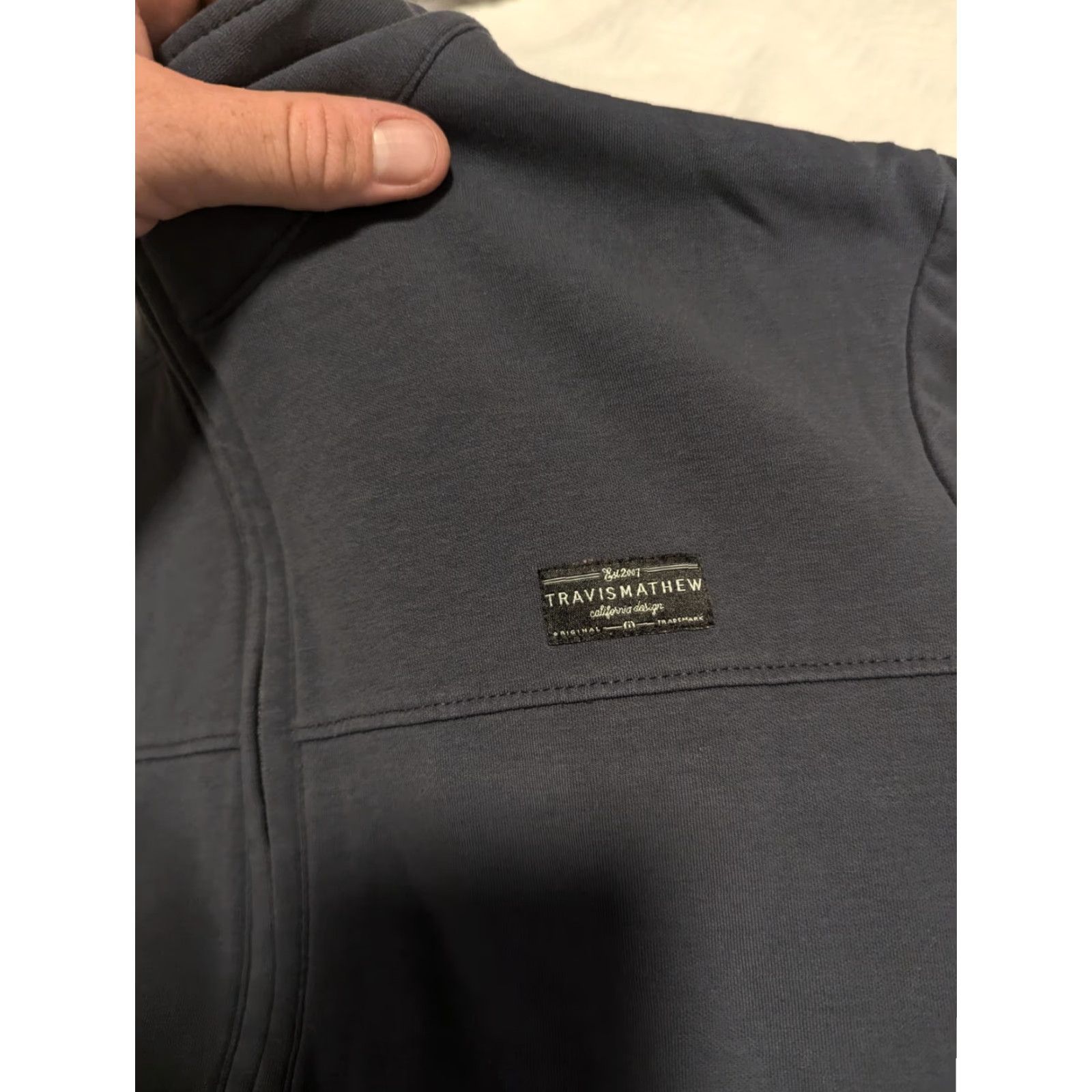 TravisMathew Travis Mathew Jacket Mens Small Gray Full Zip Long Sleeve Golf Windbreaker Size US S / EU 44-46 / 1 - 3 Thumbnail