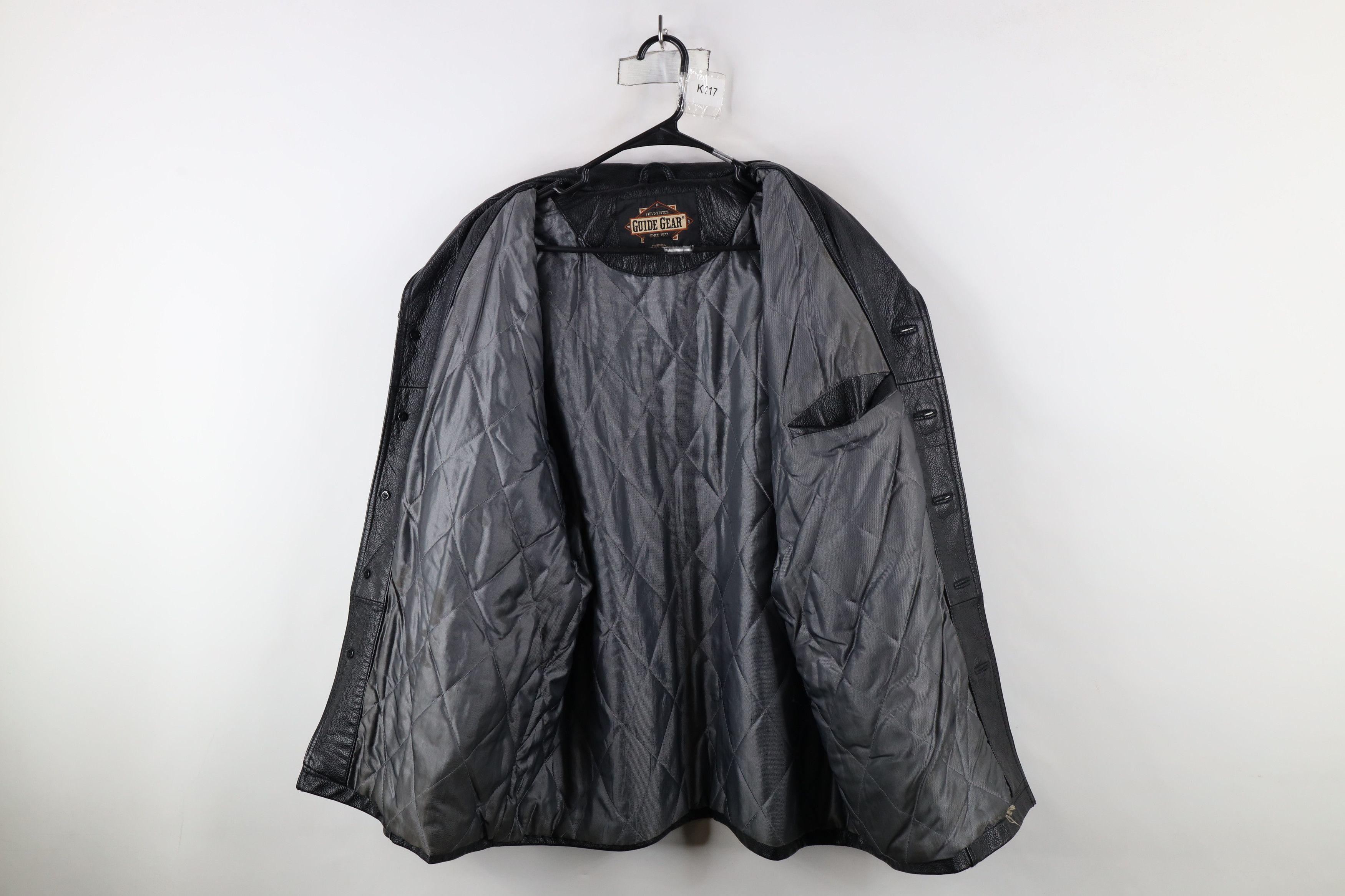 Vintage Vintage 90s Streetwear Leather Full Button Jacket Coat Black Size US L / EU 52-54 / 3 - 8 Thumbnail