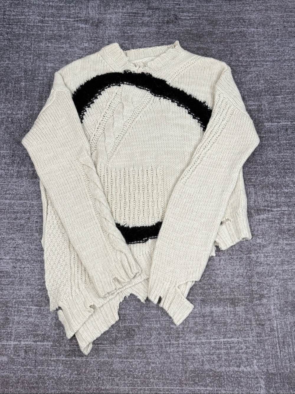 MM6 Maison Margiela Circle Knit Cable Sweater XS