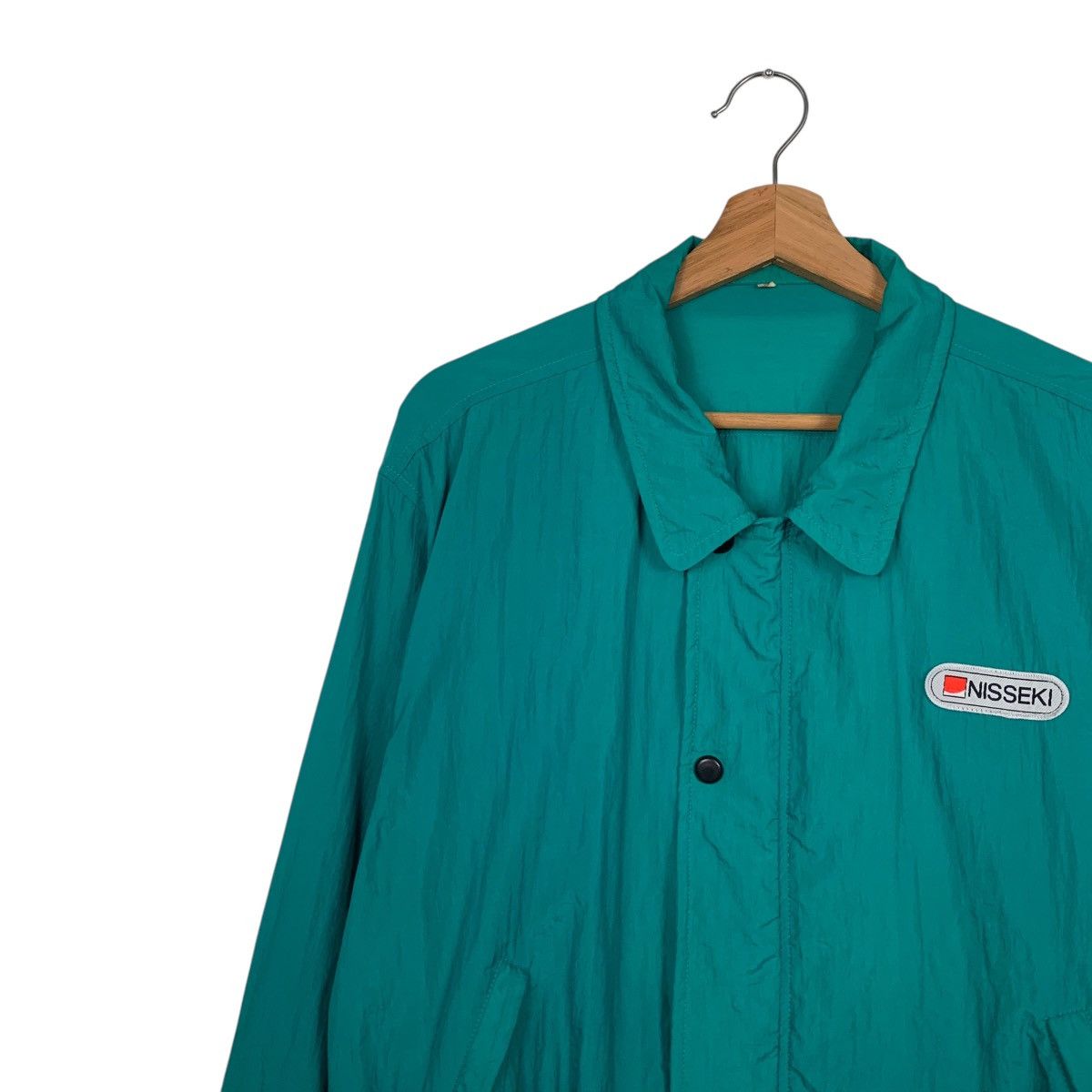 Japanese Brand NISSEKI DASHRACER 100 Green Collar Light Jacket #1661-C74 Size US L / EU 52-54 / 3 - 8 Thumbnail