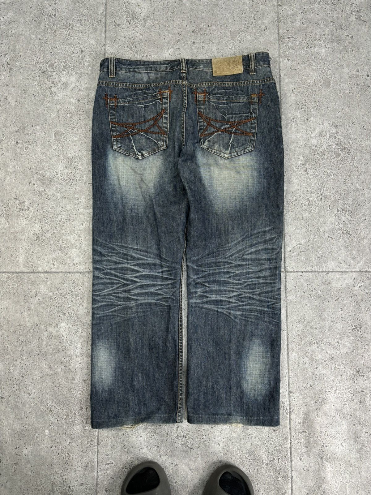 Diesel × Japanese Brand × Vintage Vintage 00s Japanese Distressed Faded Denim Baggy Pants Y2K Size US 38 / EU 54 - 5 Thumbnail