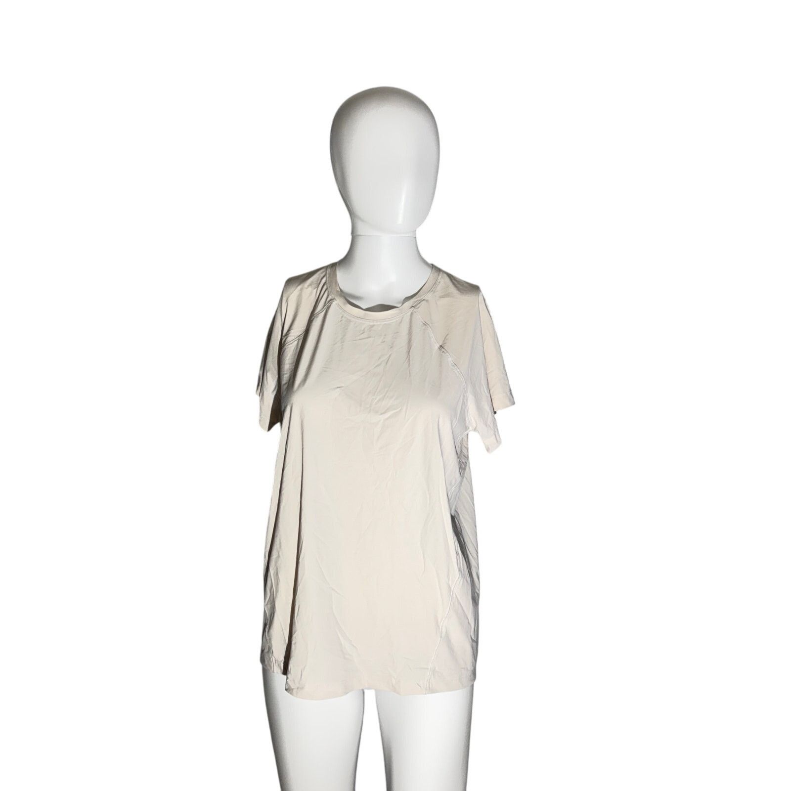 Athleta Athleta Beige Short Sleeve blouse– Size Small Size S / US 4 / IT 40 - 1 Thumbnail