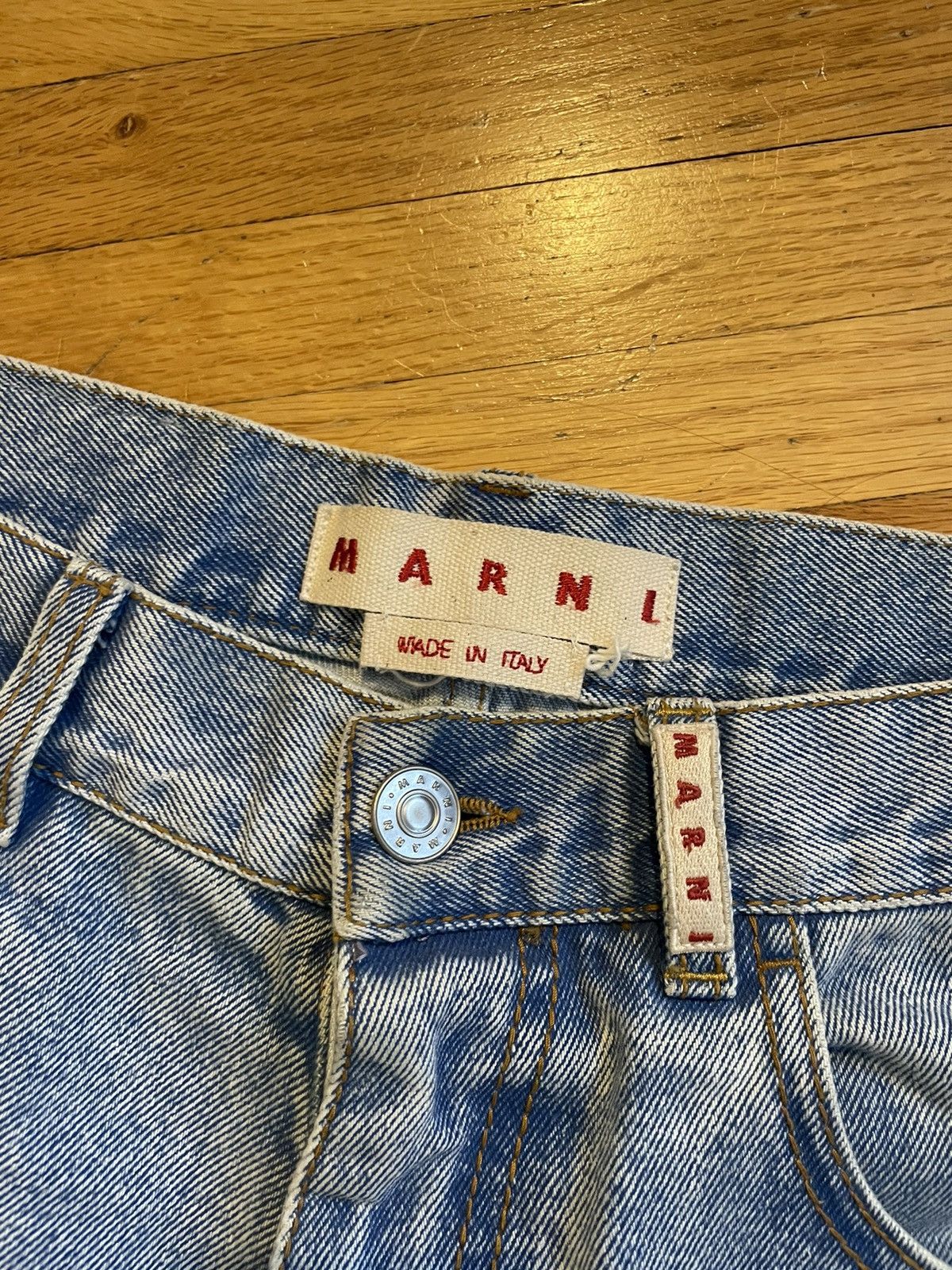 Marni Mohair Patched Jeans Size US 30 / EU 46 - 2 Thumbnail