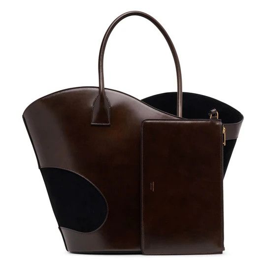 Salvatore Ferragamo o1s1rm0924 Size: OS / Cut Out Tote Bag in Brown/Black Size ONE SIZE - 4 Thumbnail