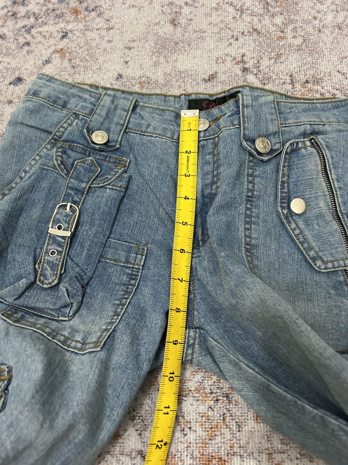 Japanese Brand Diva Cargo Multipocket Flare Jeans Size US 29 - 15 Thumbnail