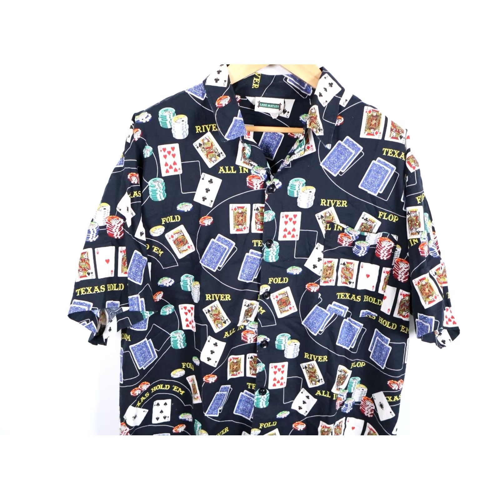 Vintage VINTAGE Lake Matley 90s Poker Shirt Men 2XL Black AOP Geometric Pattern VTG Size US XXL / EU 58 / 5 - 4 Thumbnail