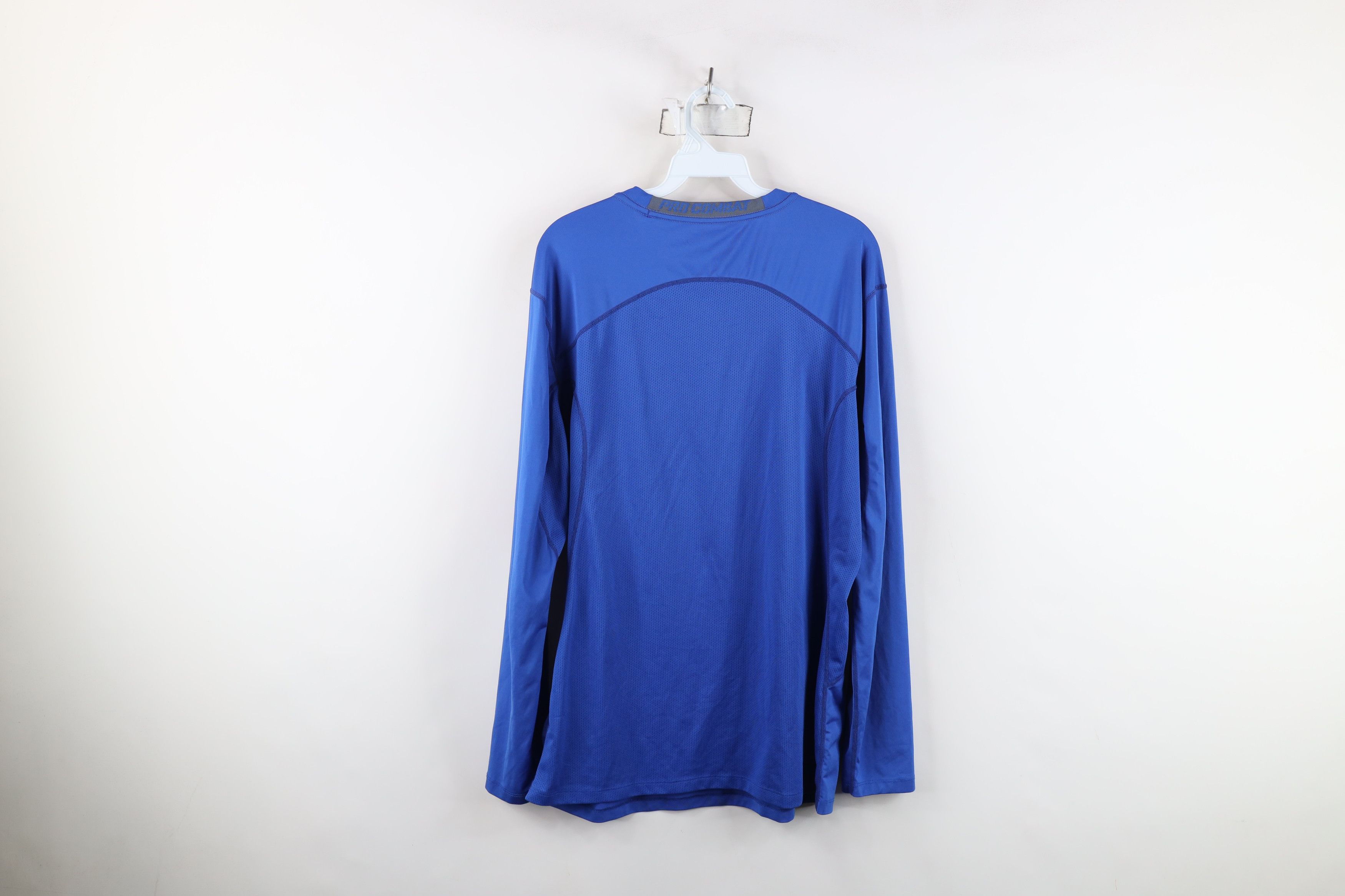 Nike Nike Pro Combat Fitted Training Long Sleeve T-Shirt Blue Size US L / EU 52-54 / 3 - 12 Thumbnail