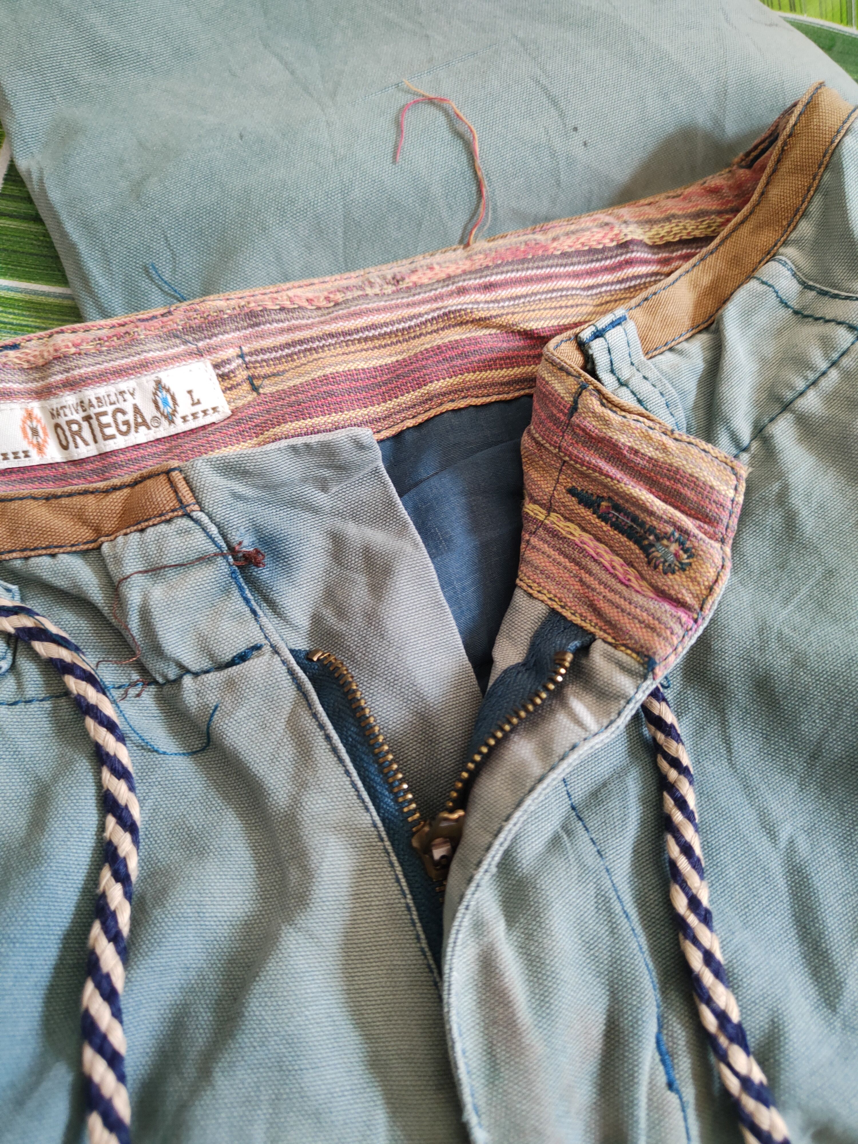 Japanese Brand Vintage Ortega Green Faded Cargo Pants N#S2828 Size US 30 / EU 46 - 16 Thumbnail