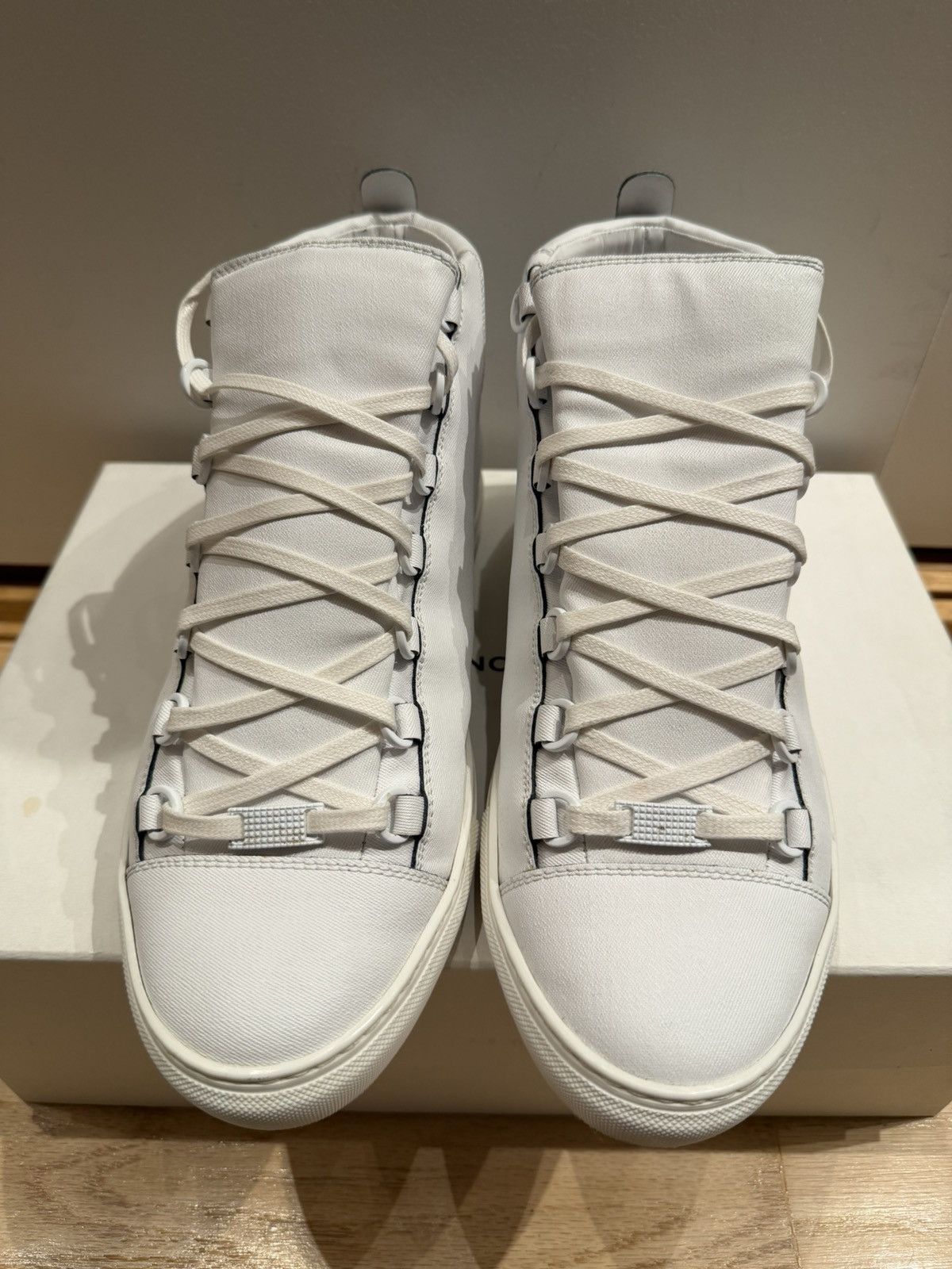 Balenciaga Balenciaga Arena High White Canvas Leather size 41 Size US 8 / EU 41 - 5 Thumbnail