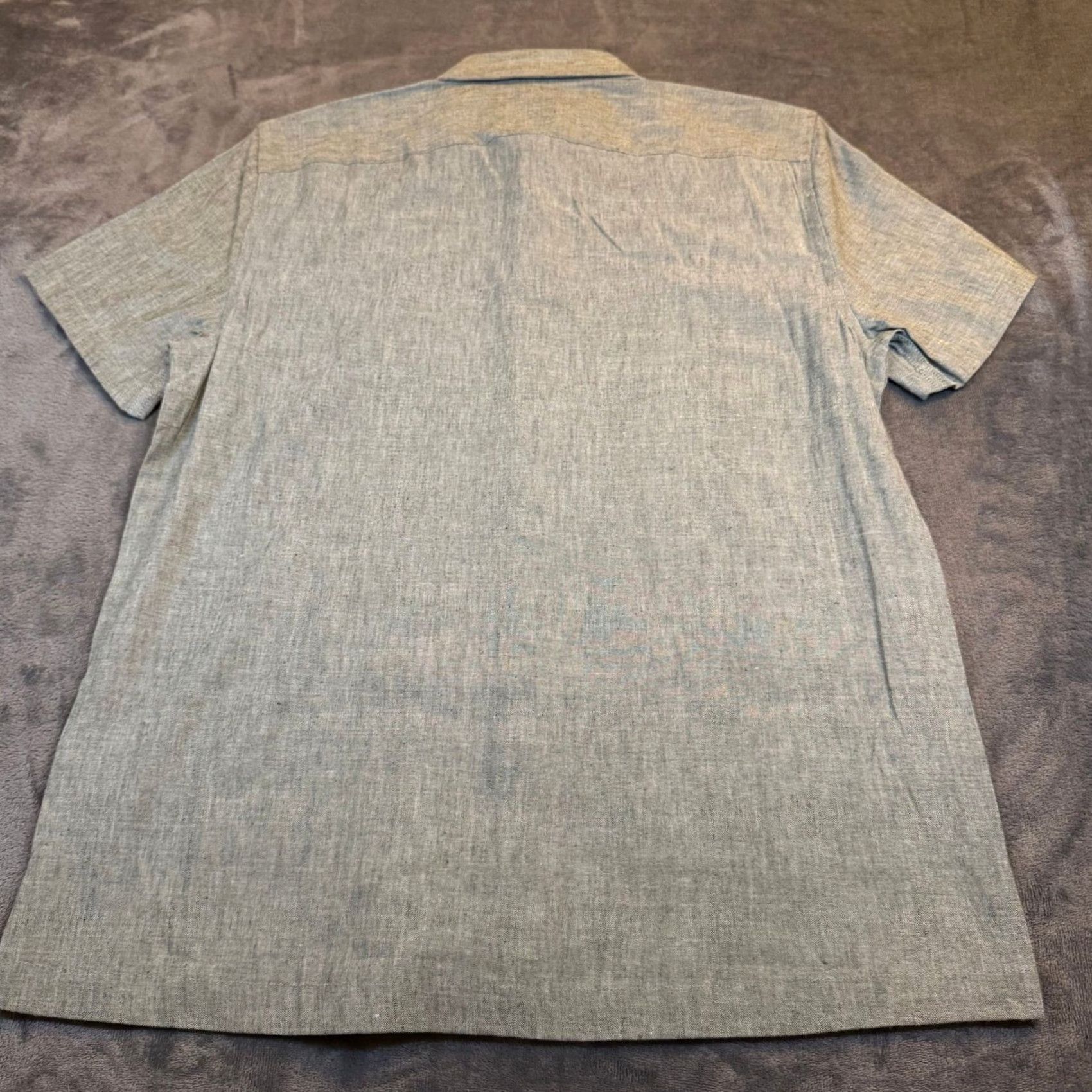 Stafford Stafford Button-Up Shirt Thyme Green Linen Blend Short Sleeve Mens M NWT Size US M / EU 48-50 / 2 - 5 Thumbnail