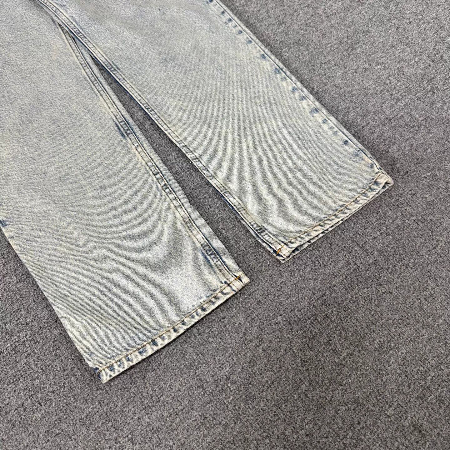 Gucci Gucci NY patch light blue high-waisted wide-leg denim 29 Size 29" - 5 Thumbnail