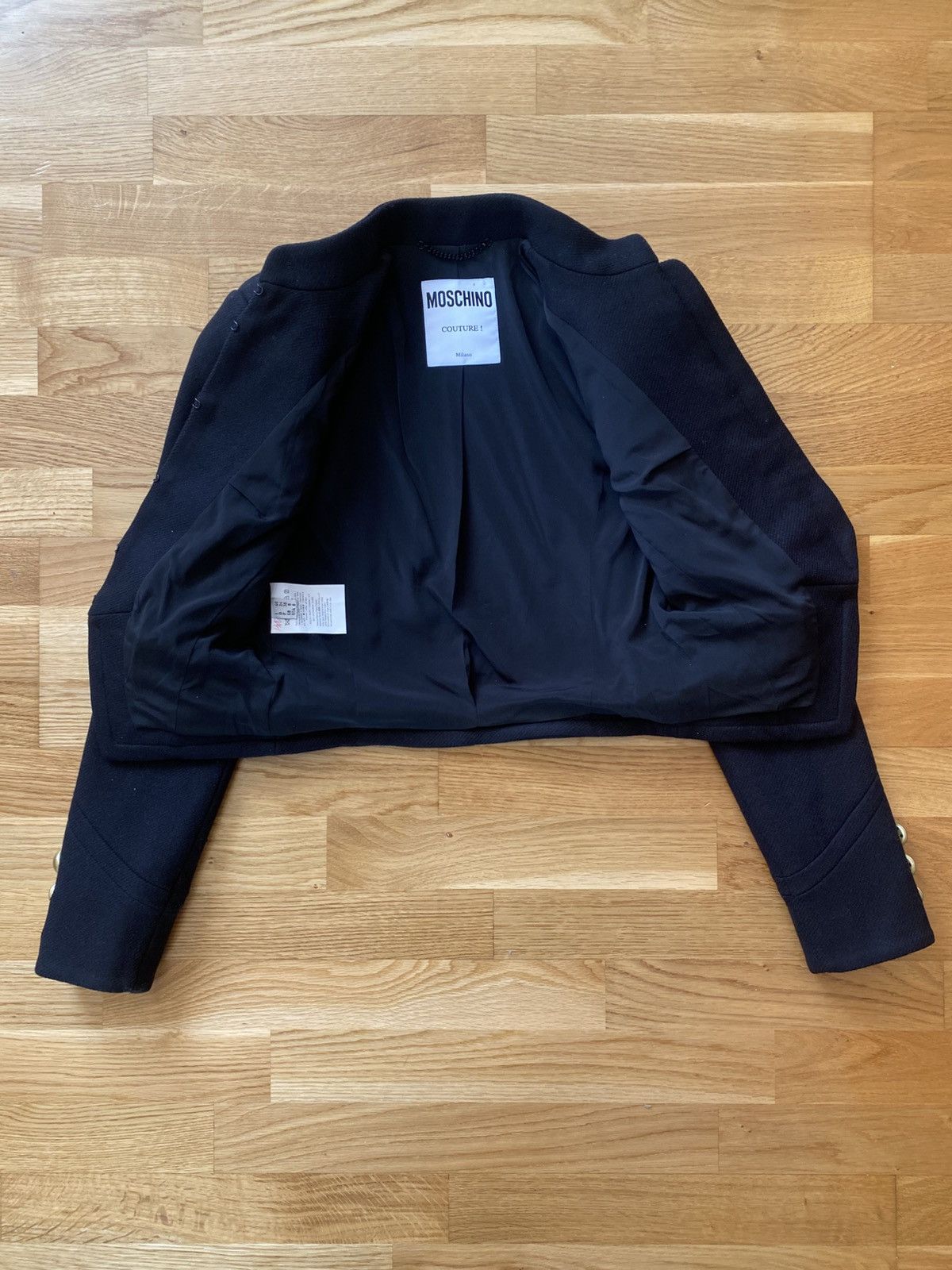 Moschino Moschino Couture Black Wool Military Band Napoleon Jacket Size XS / US 0-2 / IT 36-38 - 4 Thumbnail