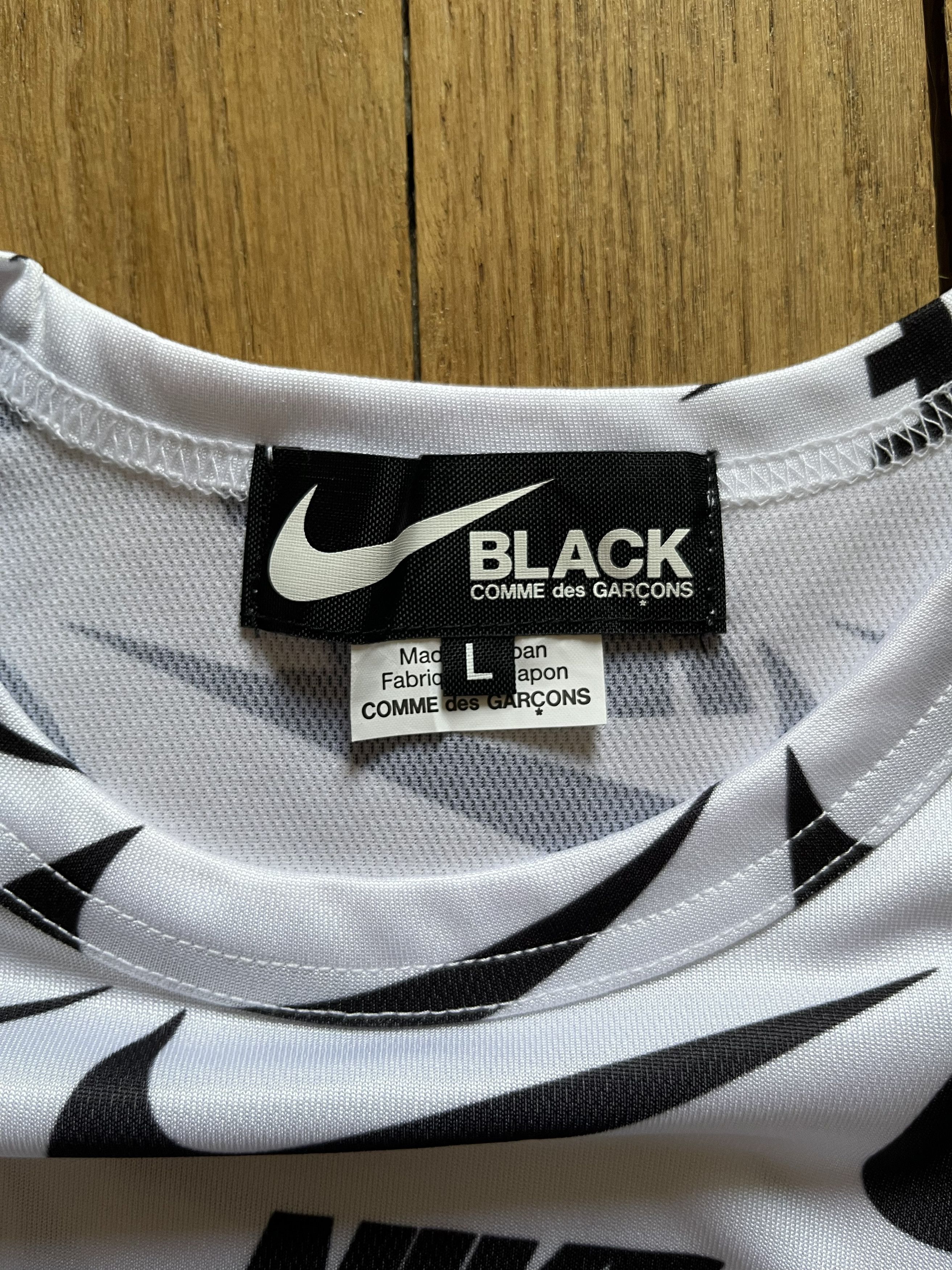Comme des Garcons × Comme des Garcons Black × Nike Comme des Garcons BLACK x Nike short sleeve tshirt Size US L / EU 52-54 / 3 - 3 Thumbnail