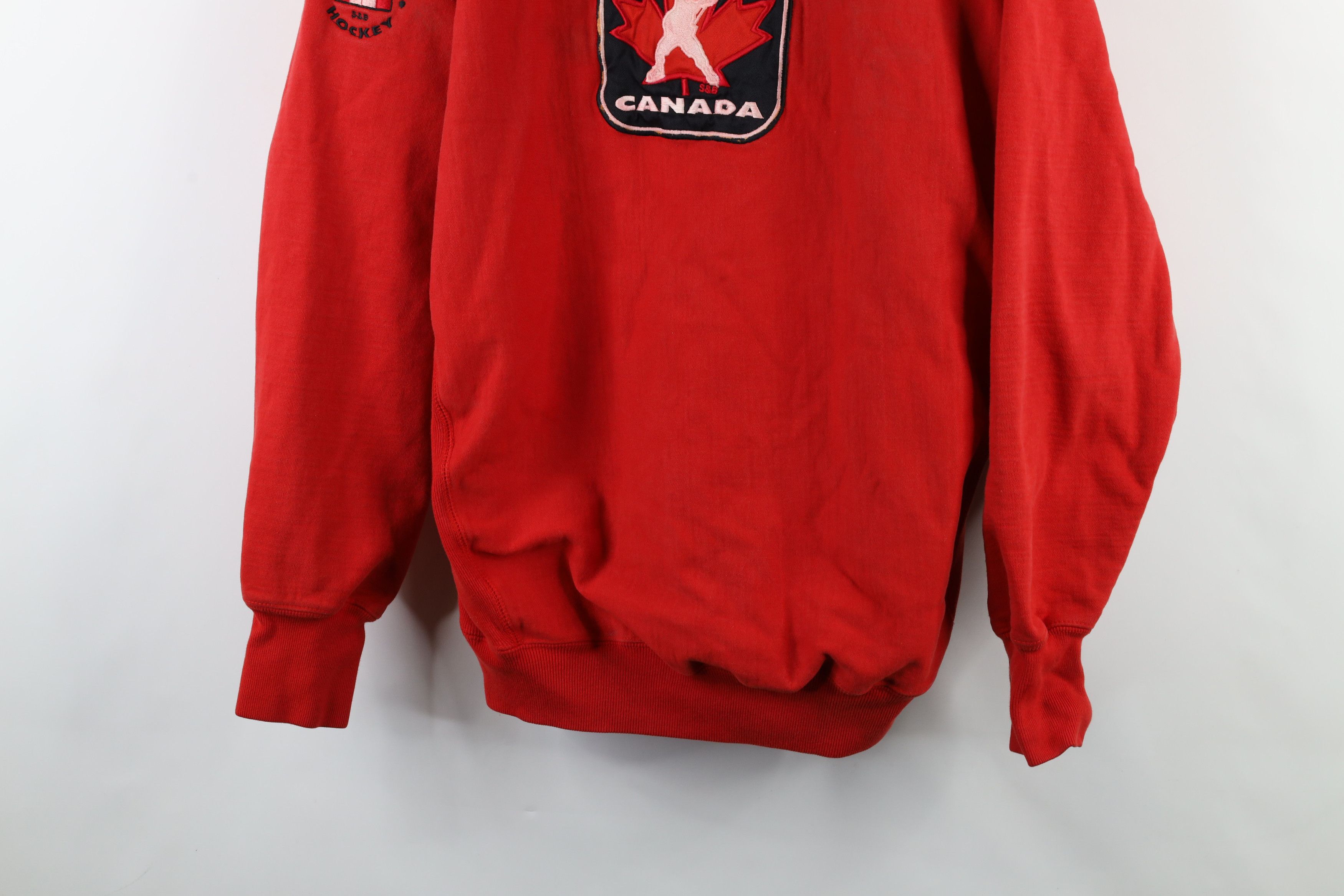 Vintage Vintage 90s Y2K Heavyweight Canada Hockey Sweatshirt Red Size US XXL / EU 58 / 5 - 3 Thumbnail