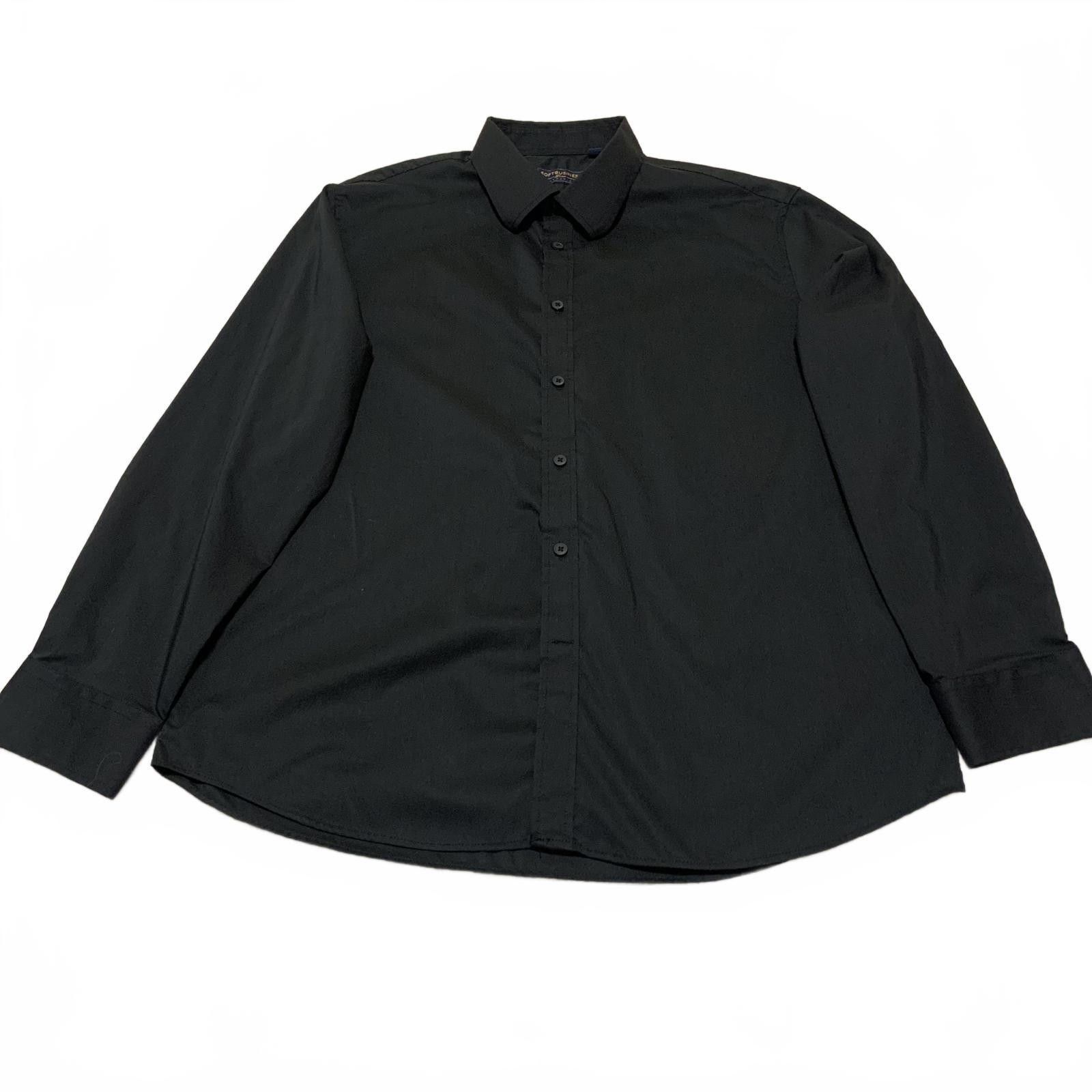 Other Soft Business Men's L Black Long Sleeve Dress Shirt Size US L / EU 52-54 / 3 - 1 Thumbnail