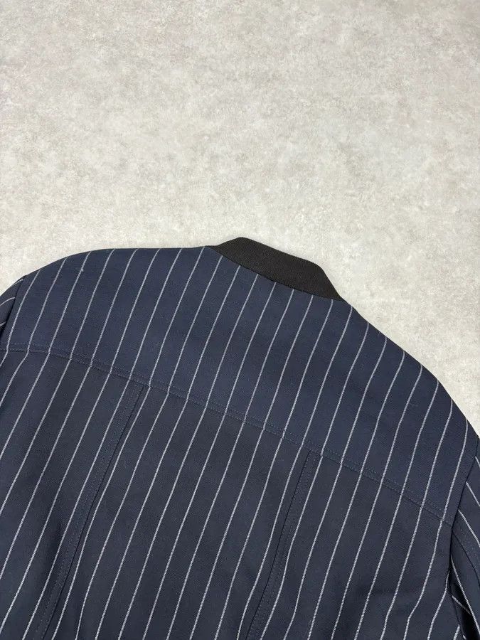 Maison Margiela SS2016 Maison Margiela Navy Striped Pinstripe Wool Bomber Jacket Size US S / EU 44-46 / 1 - 7 Thumbnail