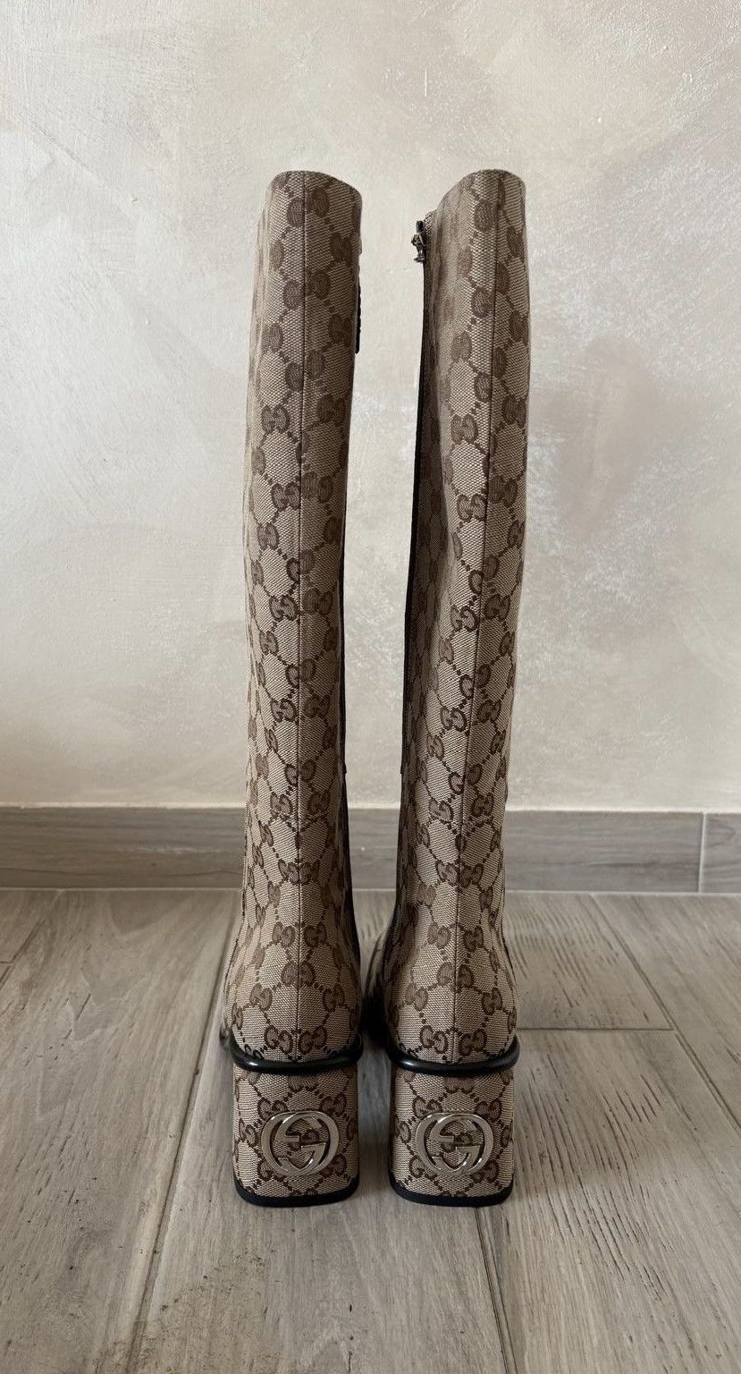Gucci Gucci GG Supreme Canvas Knee Hight Boots Size US 11 / IT 41 - 7 Thumbnail