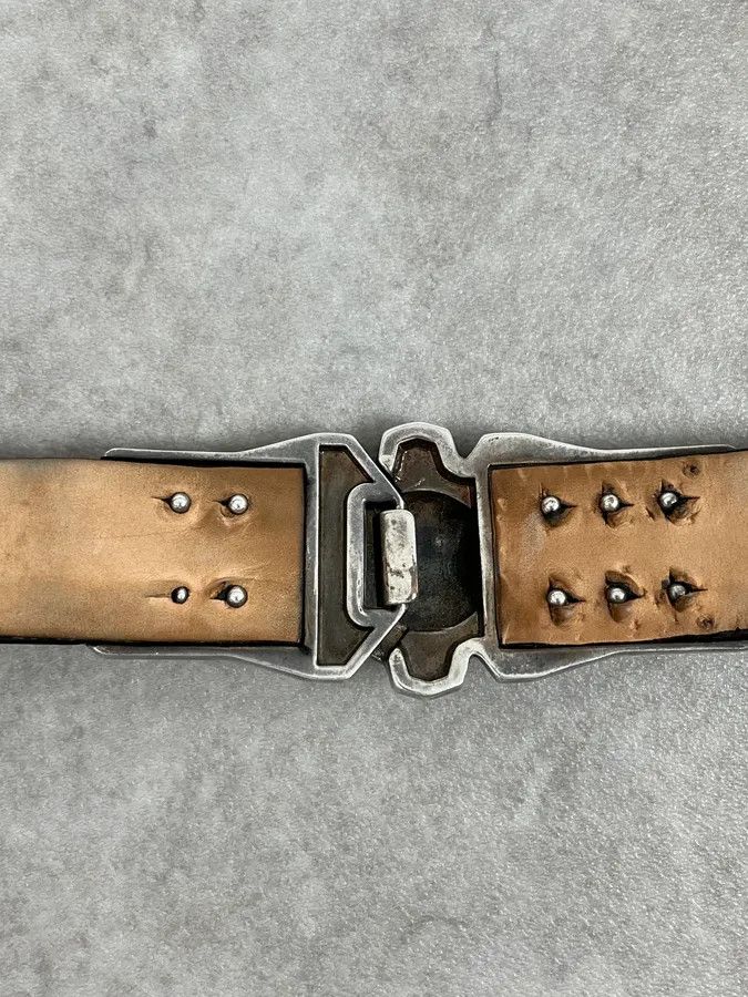 Balmain SS2013 Balmain Brown Leather Belt Crest Buckle Size ONE SIZE - 8 Thumbnail