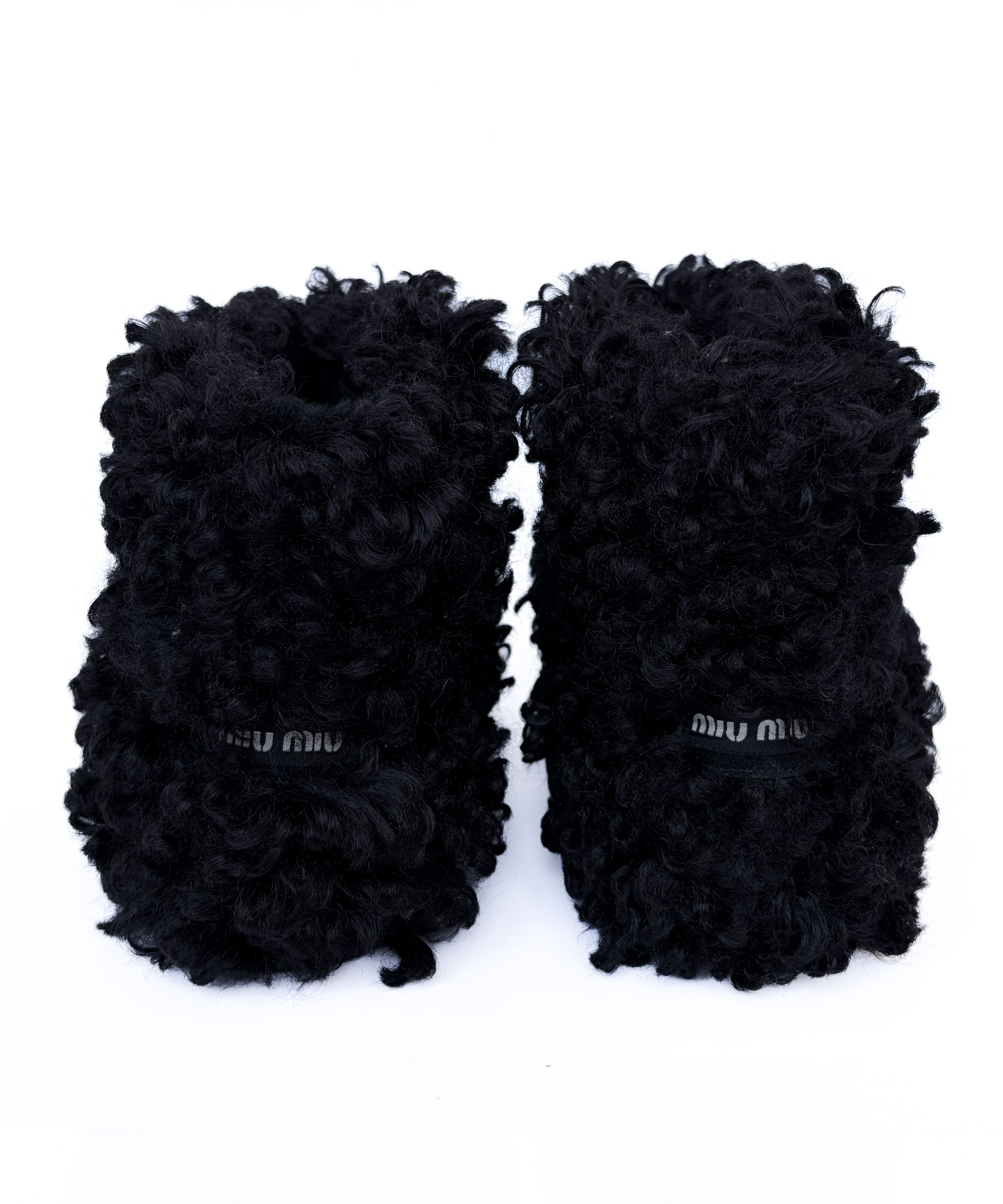 Miu Miu MIU MIU Boots Faux Fur Shoes Ankle Black PRADA Size 37 Size US 7 / IT 37 - 2 Thumbnail