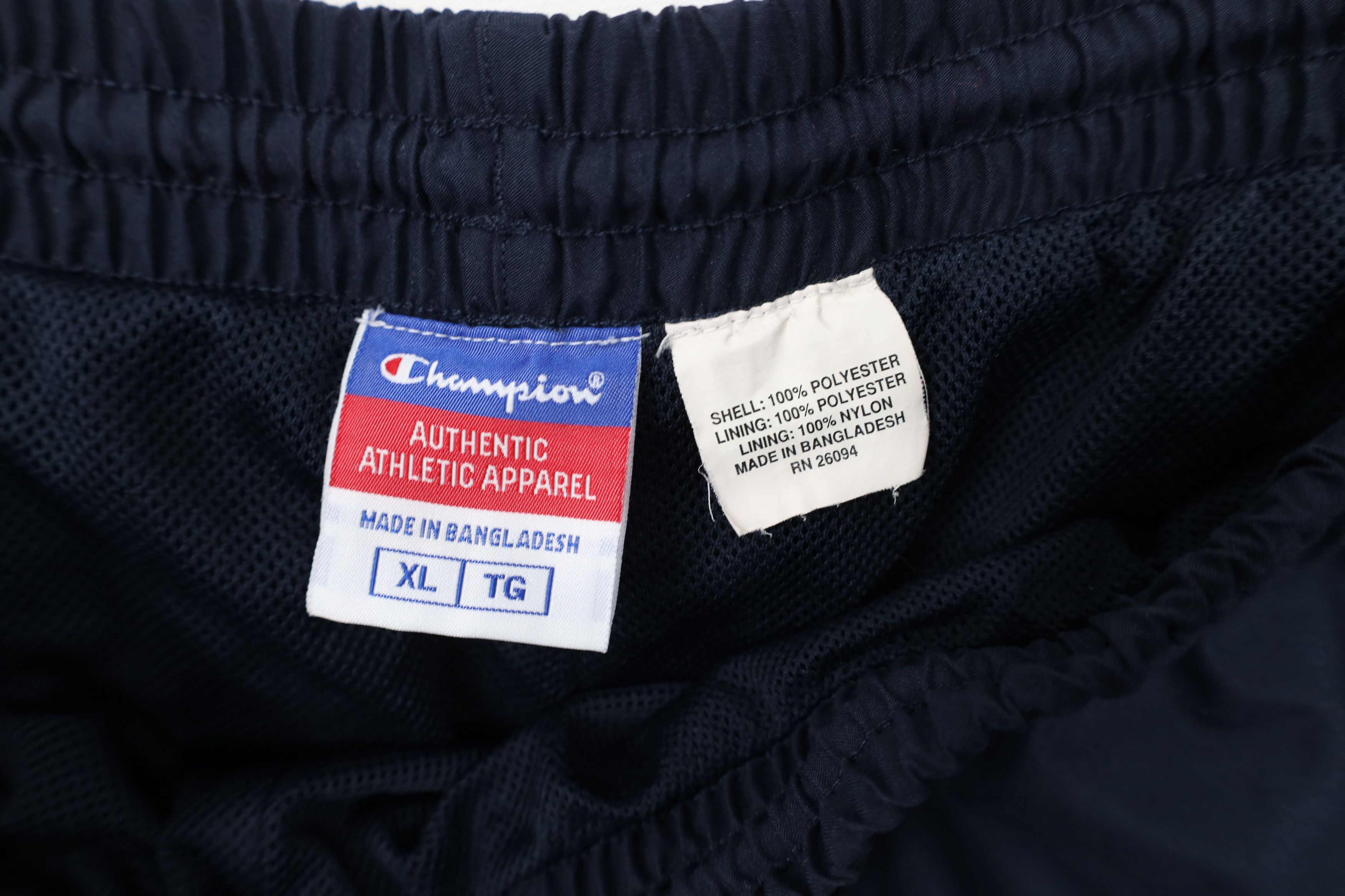 Champion × Vintage Vintage 90s Champion Lined Wide Leg Windbreaker Pants Blue Size US 38 / EU 54 - 10 Thumbnail